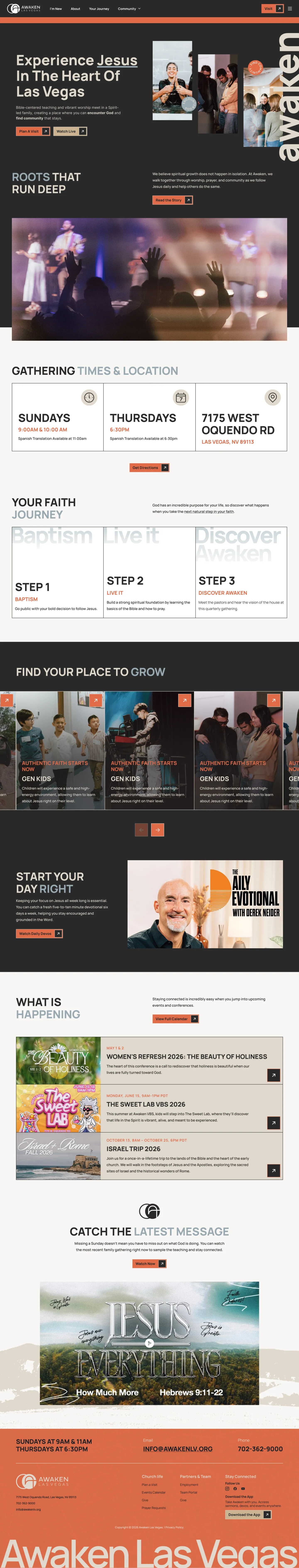Awaken Church homepage
