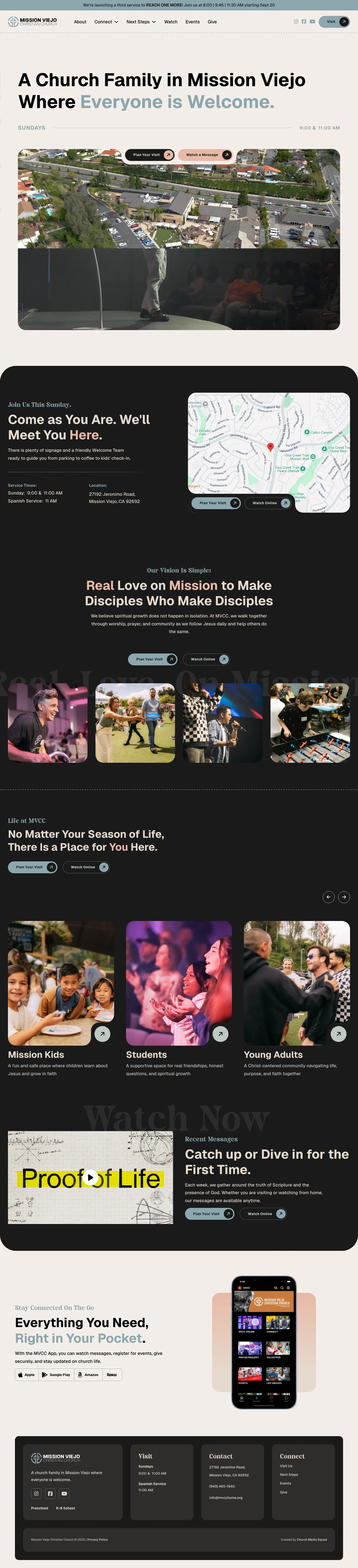 Mission Viejo Christian Church homepage