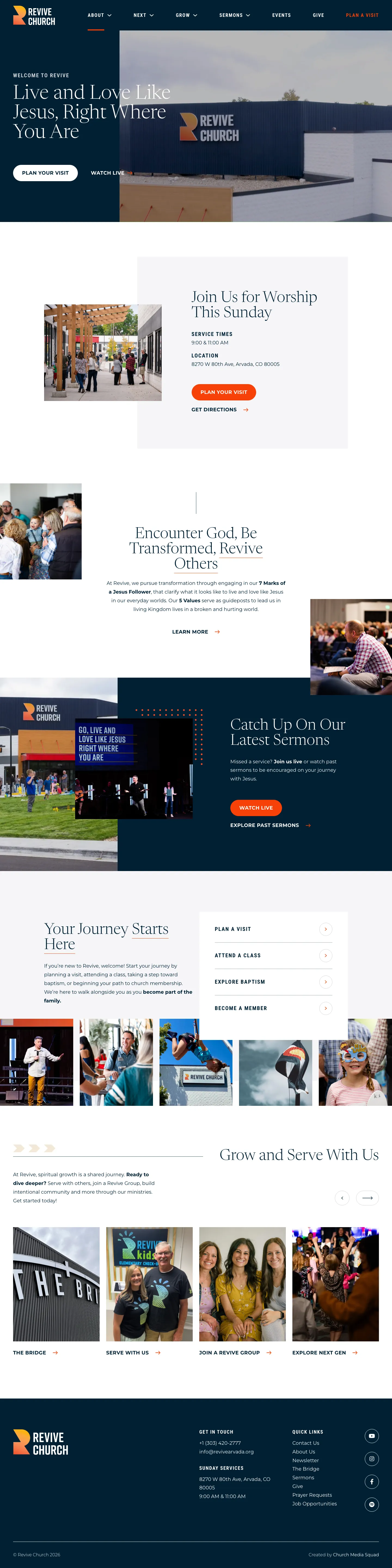 Revive Arvada homepage