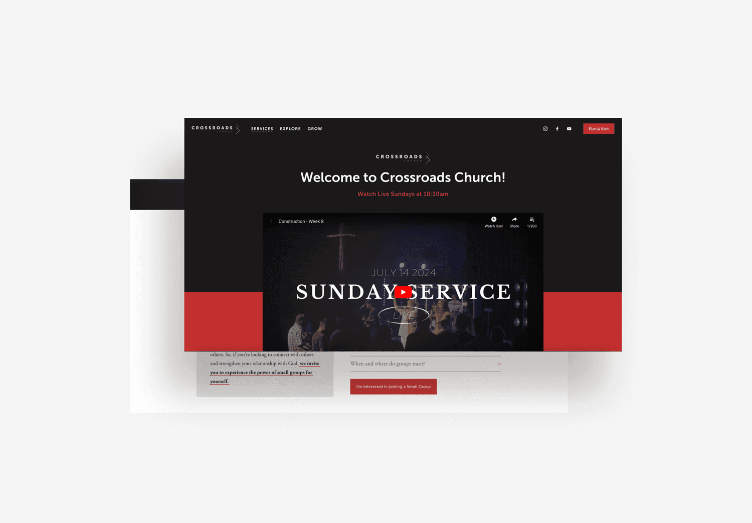 Crossroads Church project work