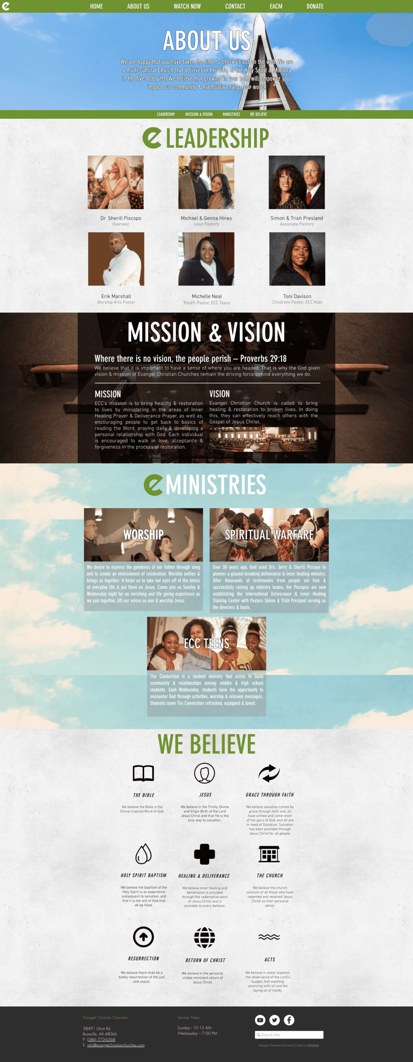 Evangel Christian Churches project work