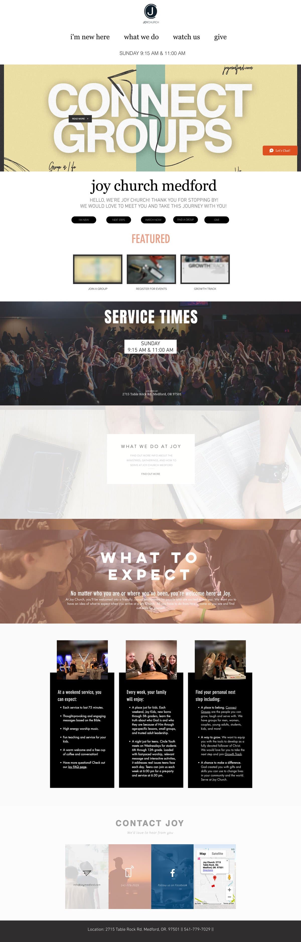 Joy Church Medford project work
