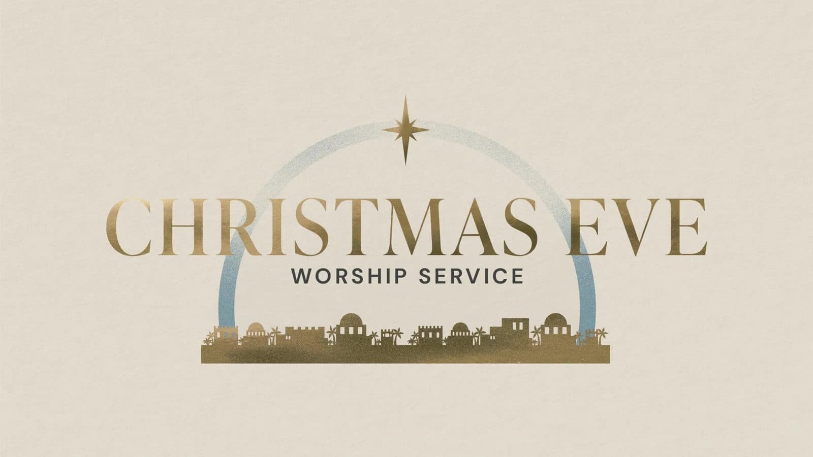 Christmas service graphic reading Bring Your Family to a Joyful Christmas Day with a one-hour service note