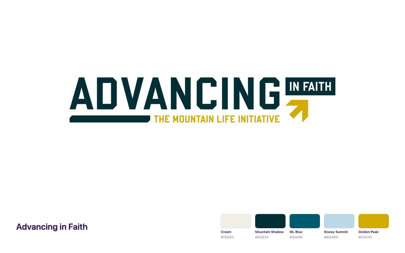 Advancing in Faith — brand system, church sermon series design work