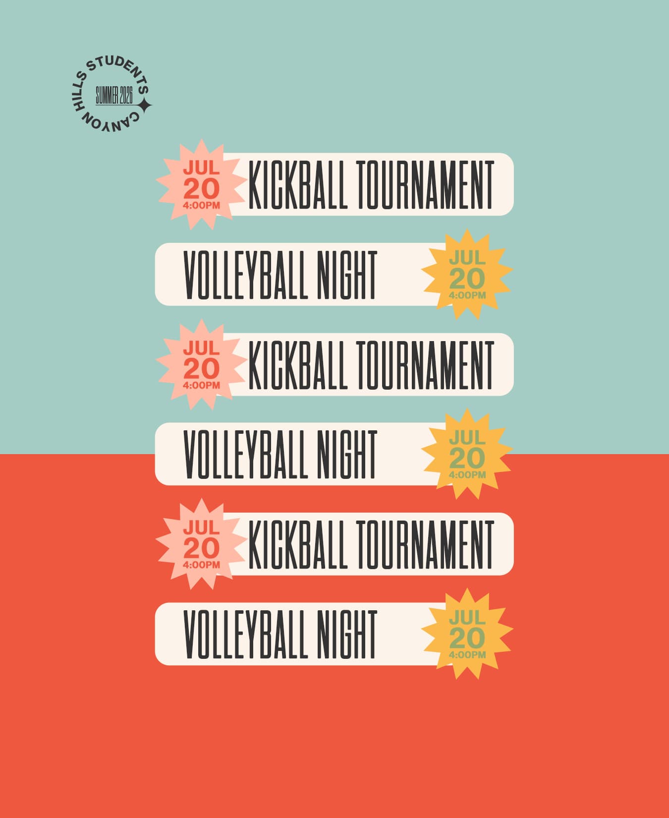 printed material for Canyon Hills