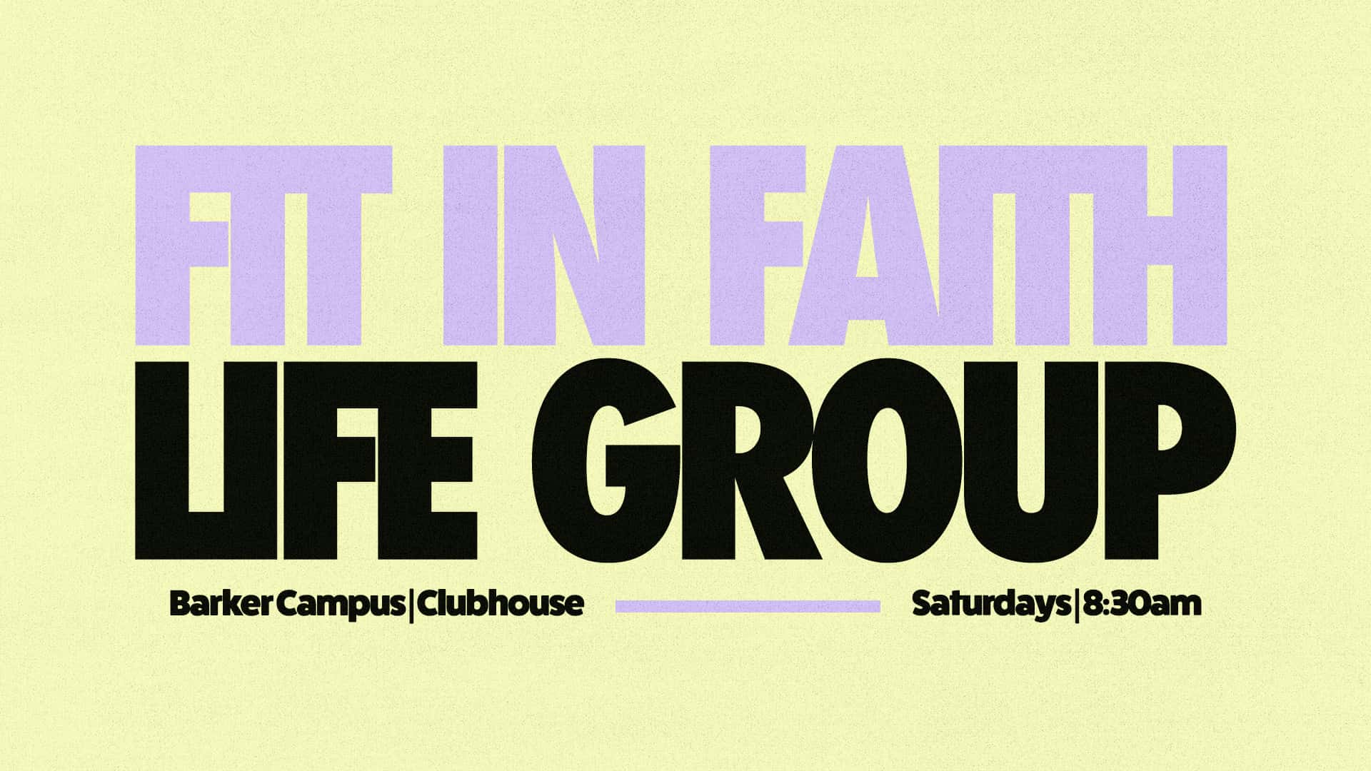 Fit In Faith Life Group Event Design, church design work for Valley Real Life