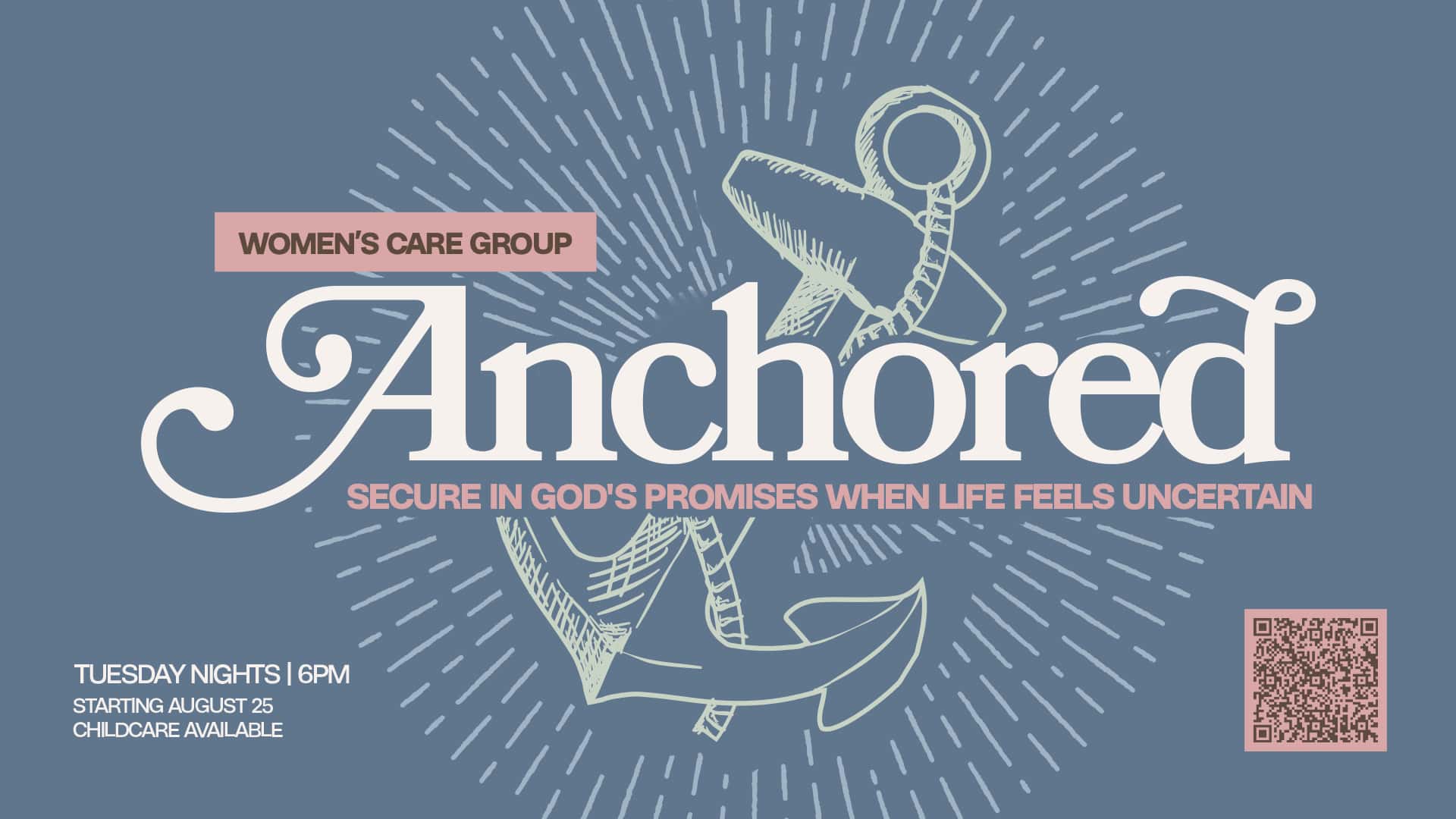 Anchored: Event Design, church design work for Rolling Hills Community Church