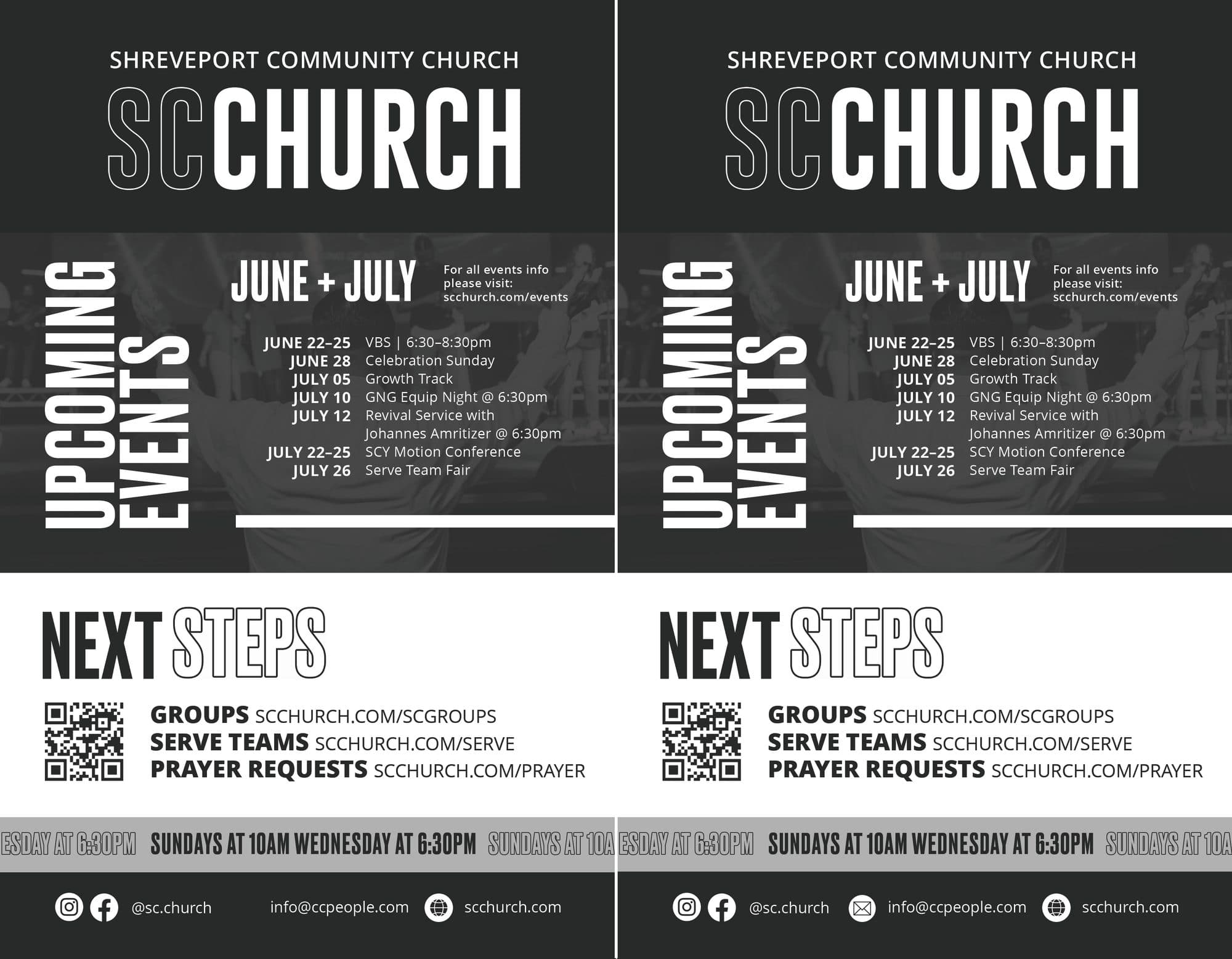 printed material for Shreveport Community Church