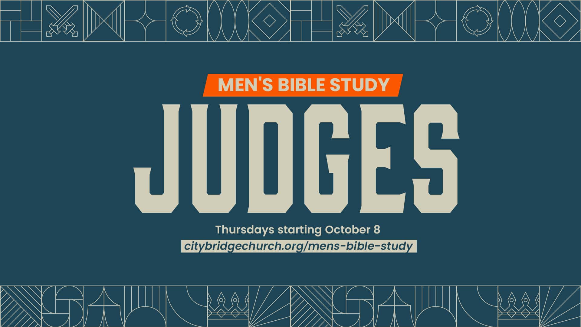 Bible Study Promo MEN'S Sermon Series, church design work for CityBridge Community Church