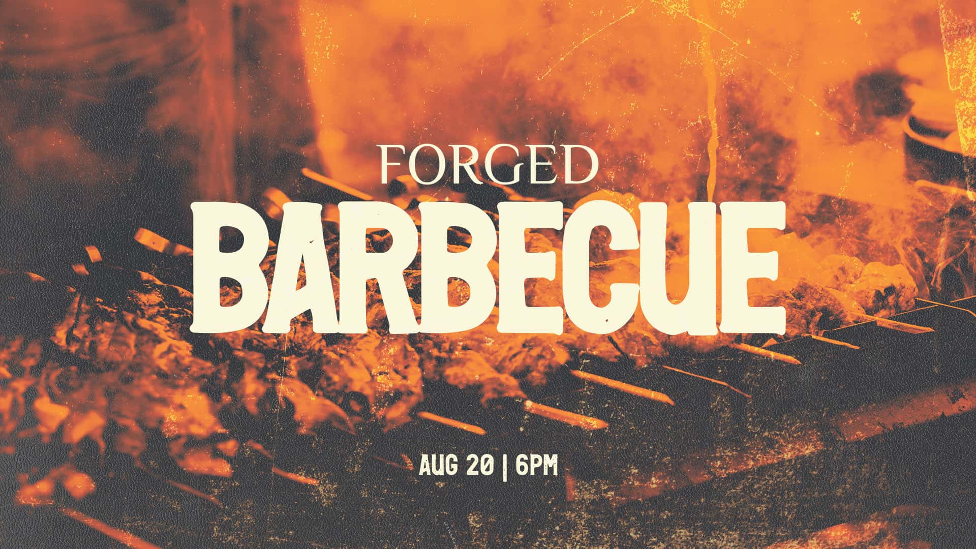 Forged Mens BBQ Event Design, church design work for Citipointe Church Northern Colorado