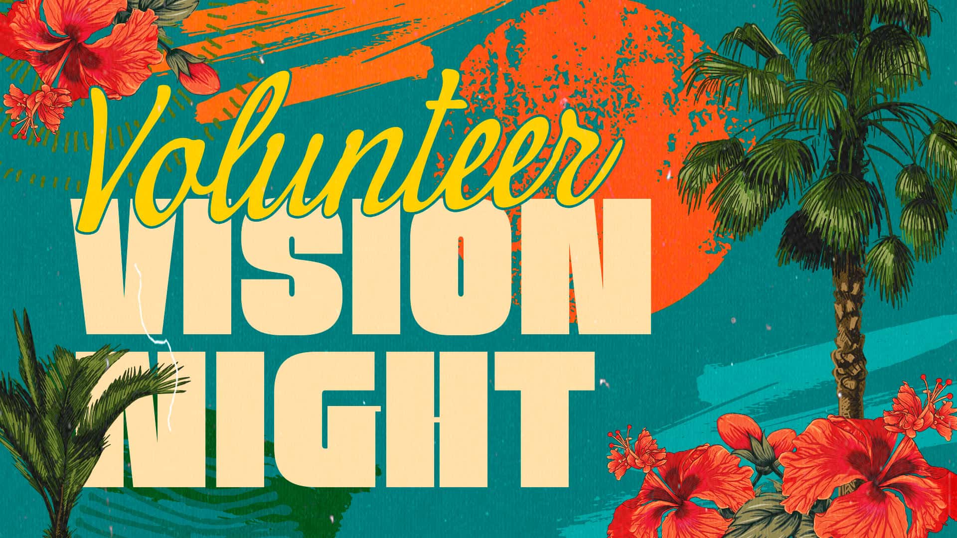 Volunteer Vision Night Event Design, church design work for Willoughby Hills Friends Church
