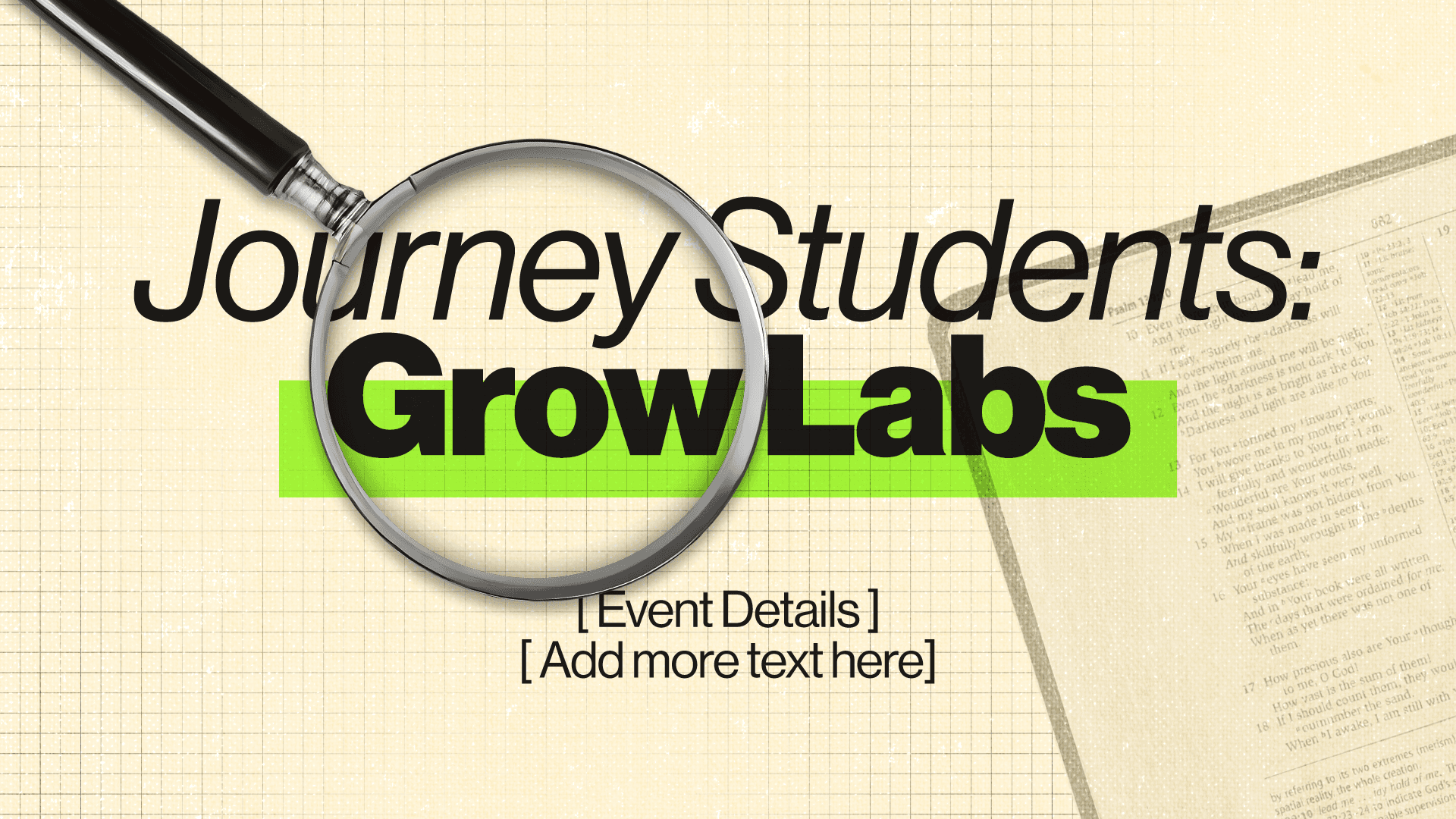 sermon and event graphics for Journey Church