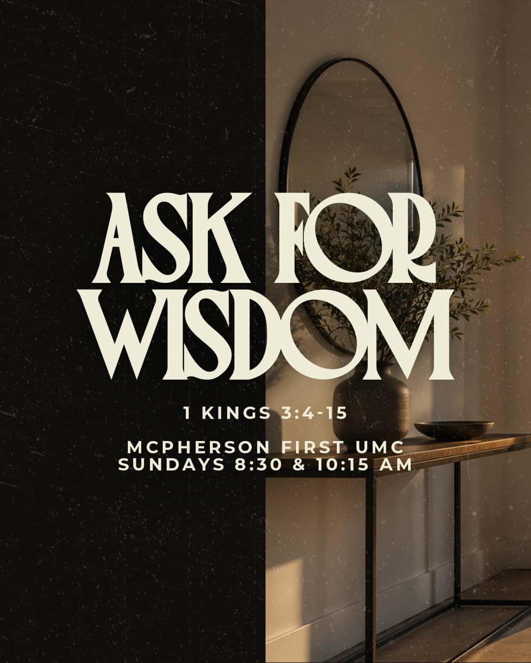 As For Me and My House: choosing, again and again, to belong to a faithful God. Social Media Graphics, church design work for McPherson First United Methodist Church