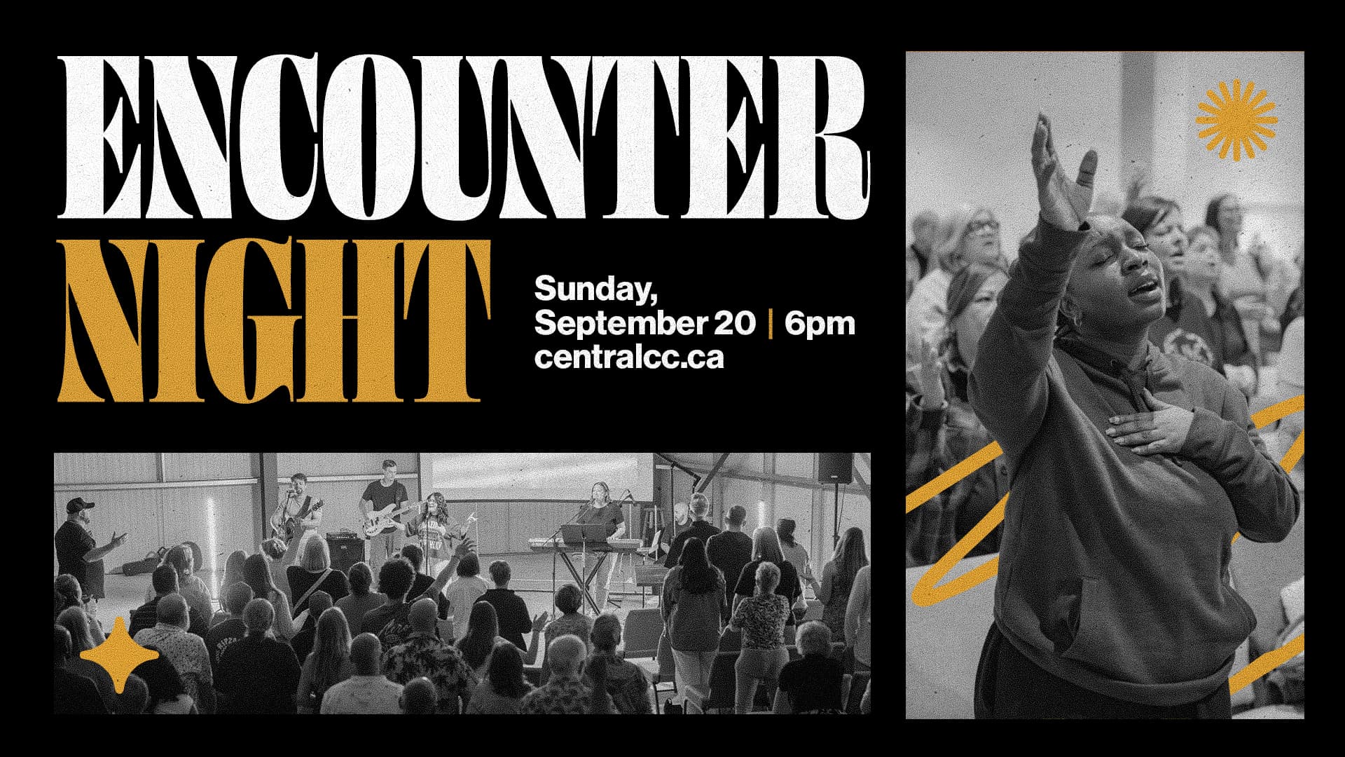 sermon and event graphics for Central Community Church