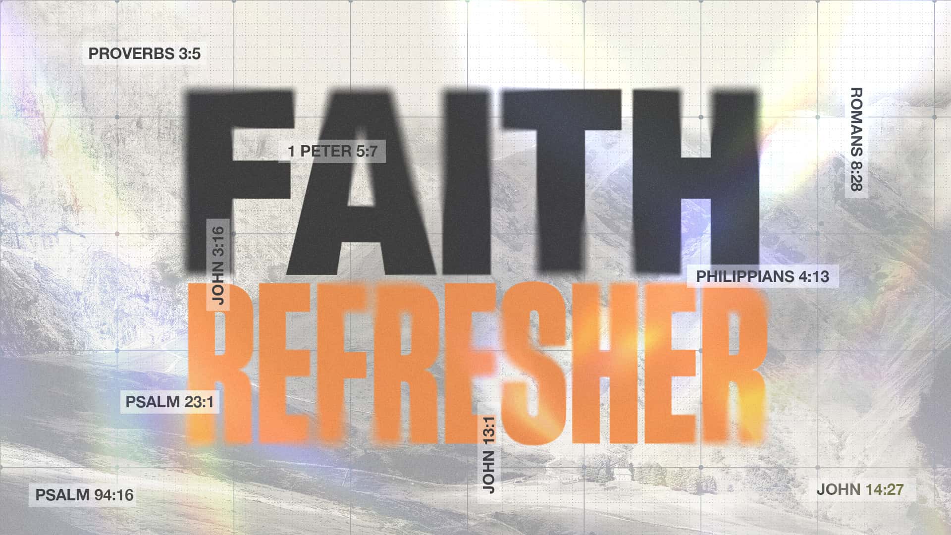 Faith Refresher Sermon Series, church design work for iNgage Community Church
