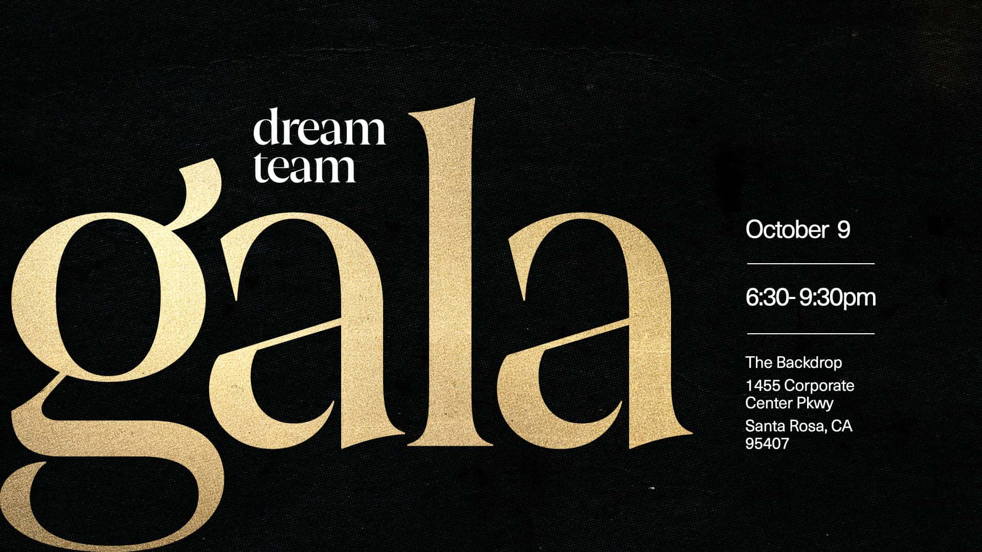 Dream Team Gala Event Design, church design work for The Promise Center