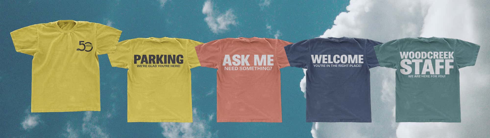 Woodcreek Family Festival Volunteer Team Shirts Apparel Design, church design work for Woodcreek Church