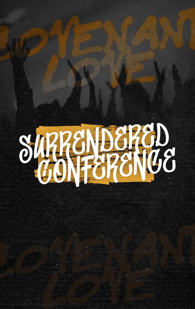 Freedom Encounter: Surrendered Conference Lanyard Card, church design work for Covenant Love Church