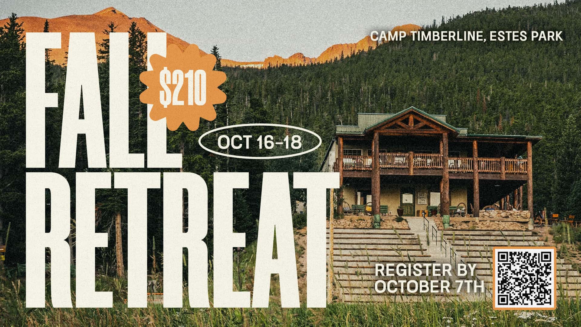 High School Fall Retreat Event Design, church design work for Timberline Church