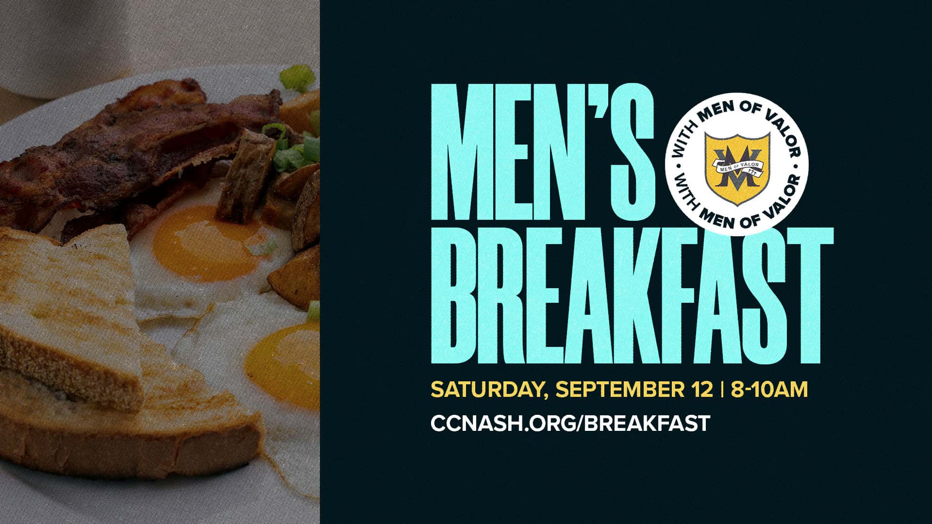 Men's Breakfast Event Design, church design work for Christ Church Nashville