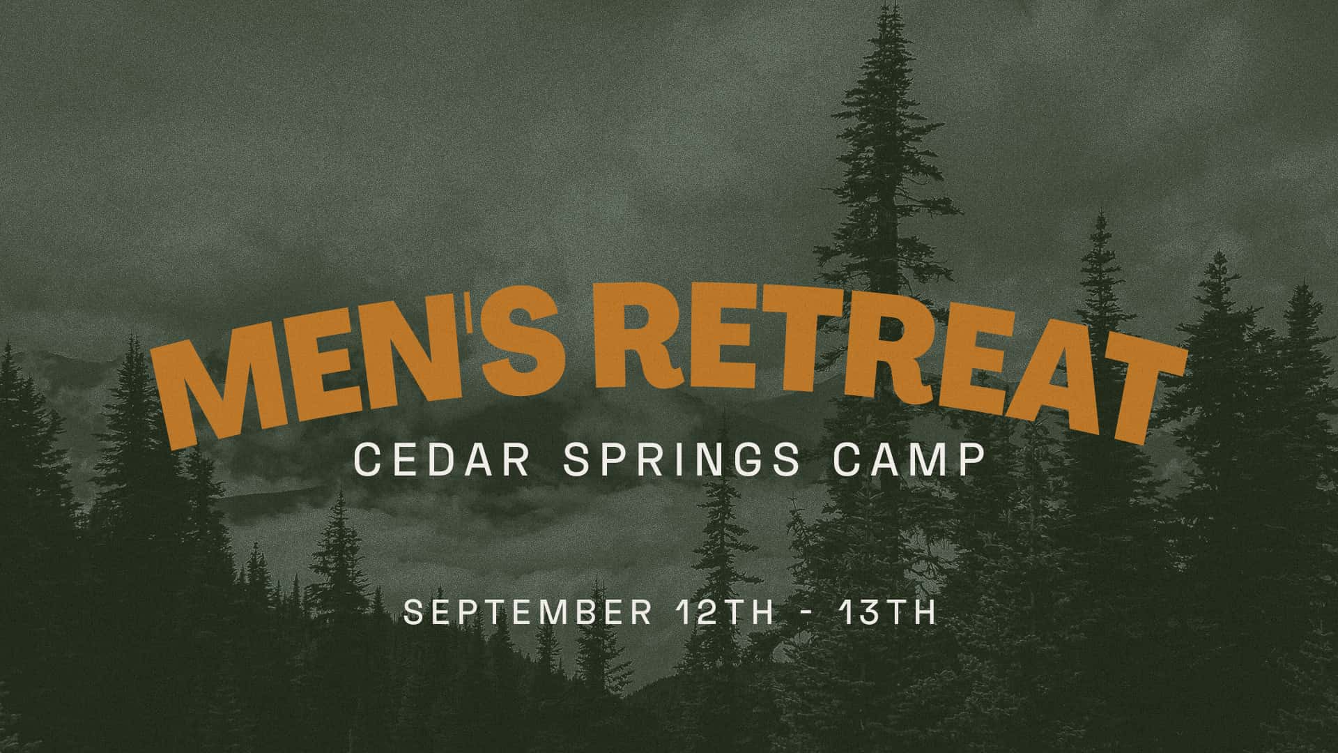 Mens Retreat Event Design, church design work for New Life Church Everett