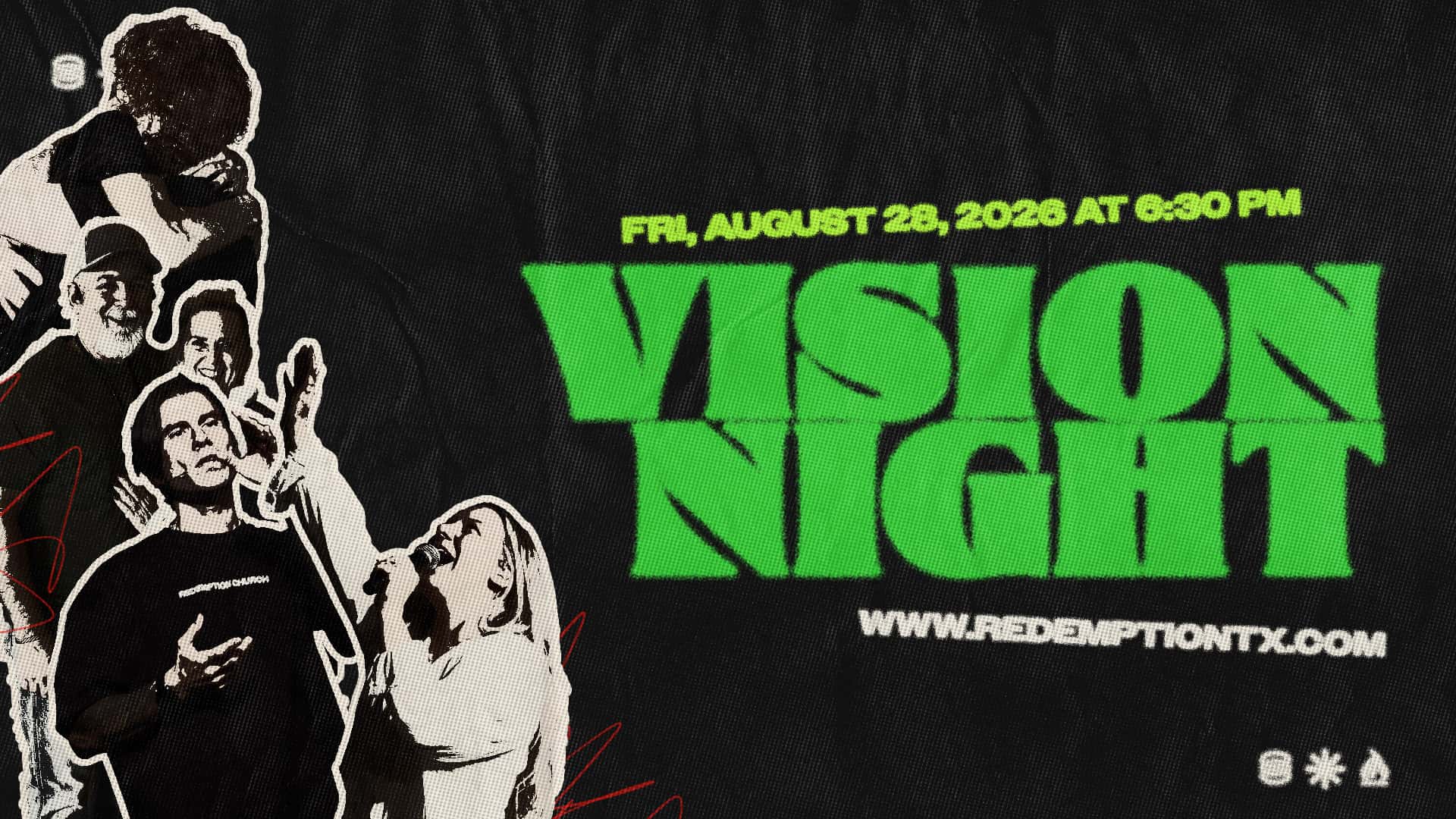 Vision Night Event Design, church design work for Redemption Church