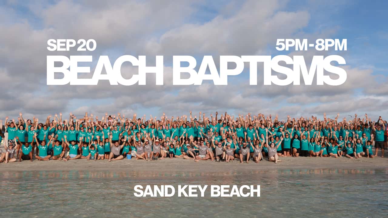 beach baptism Event Design, church design work for Countryside Christian Church