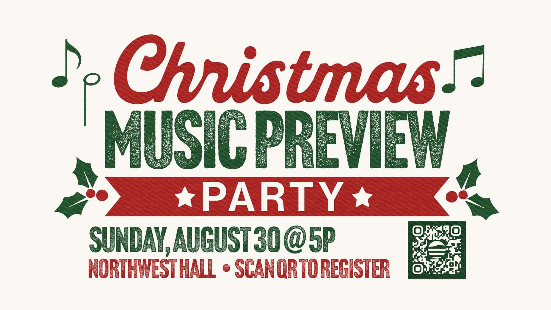 Christmas Music Dinner Christmas Design, church design work for Hillcrest Baptist Church
