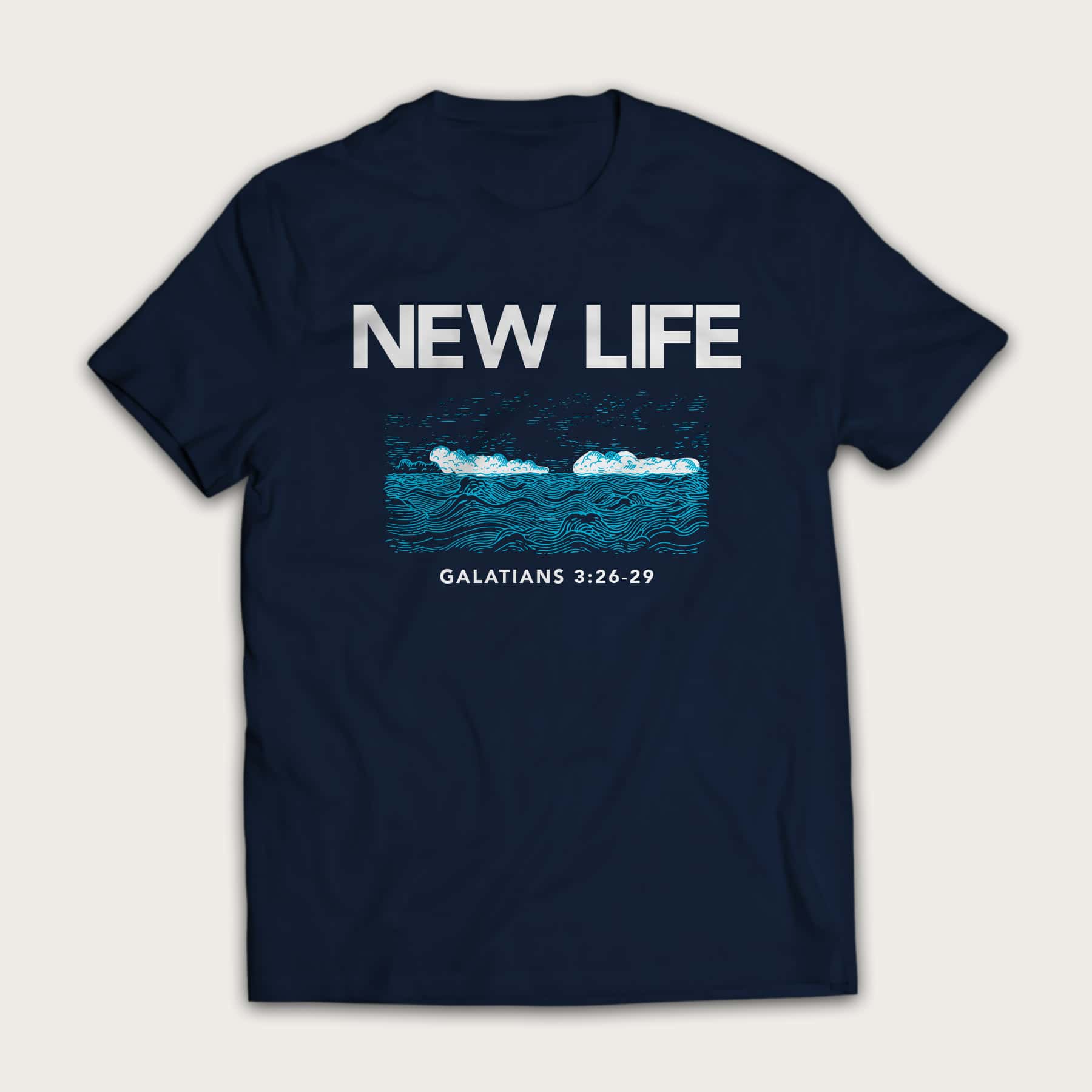 BAPTISM T Shirt Fall 2026 Apparel Design, church design work for Oasis Church