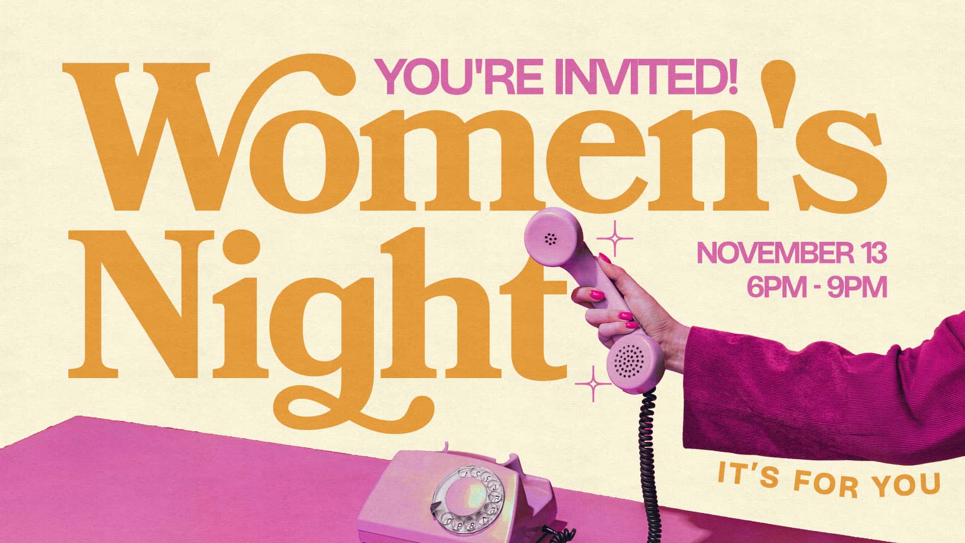 Women's Night You Are Called Event Design, church design work for Blue Springs Assembly