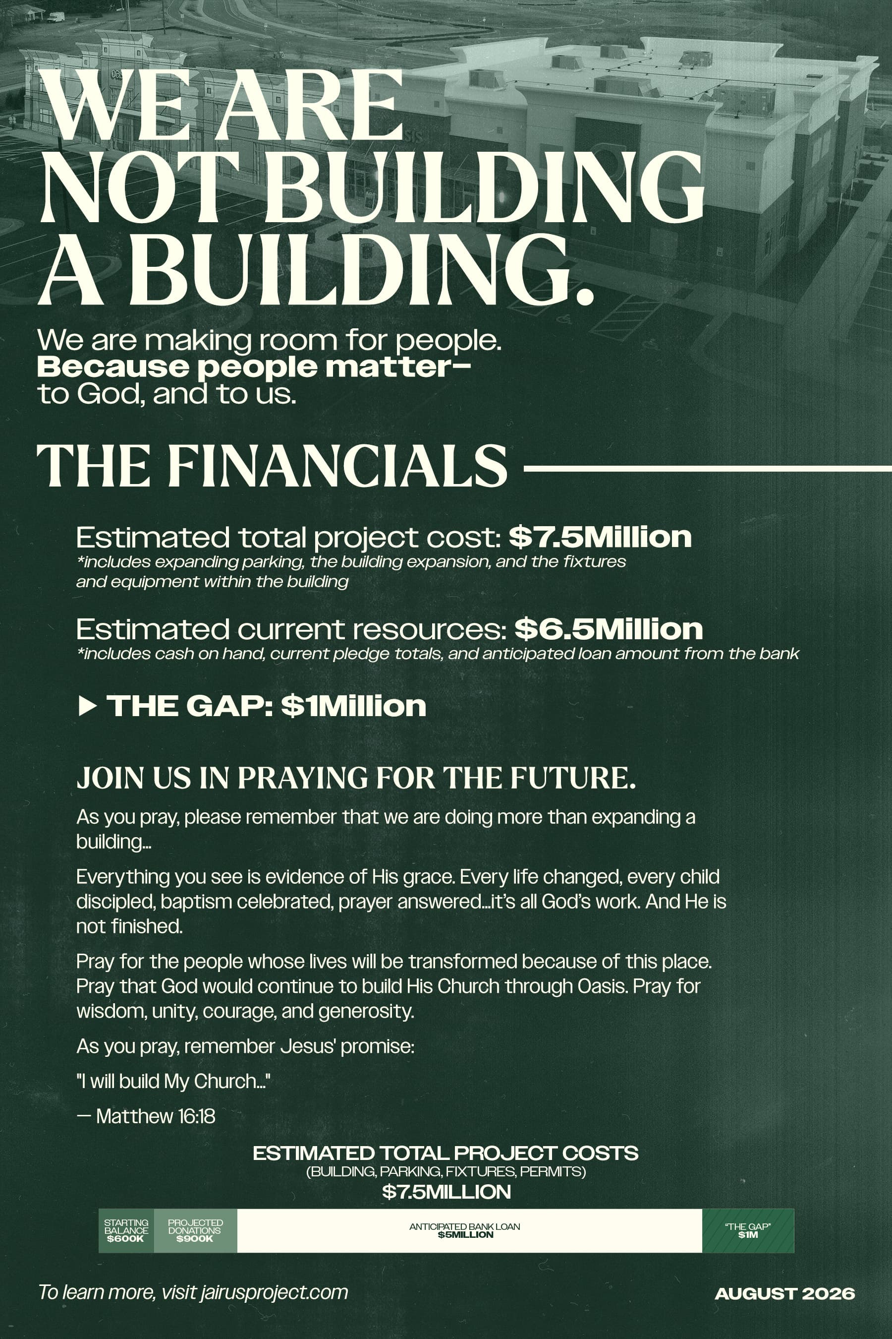 printed material for Oasis Church