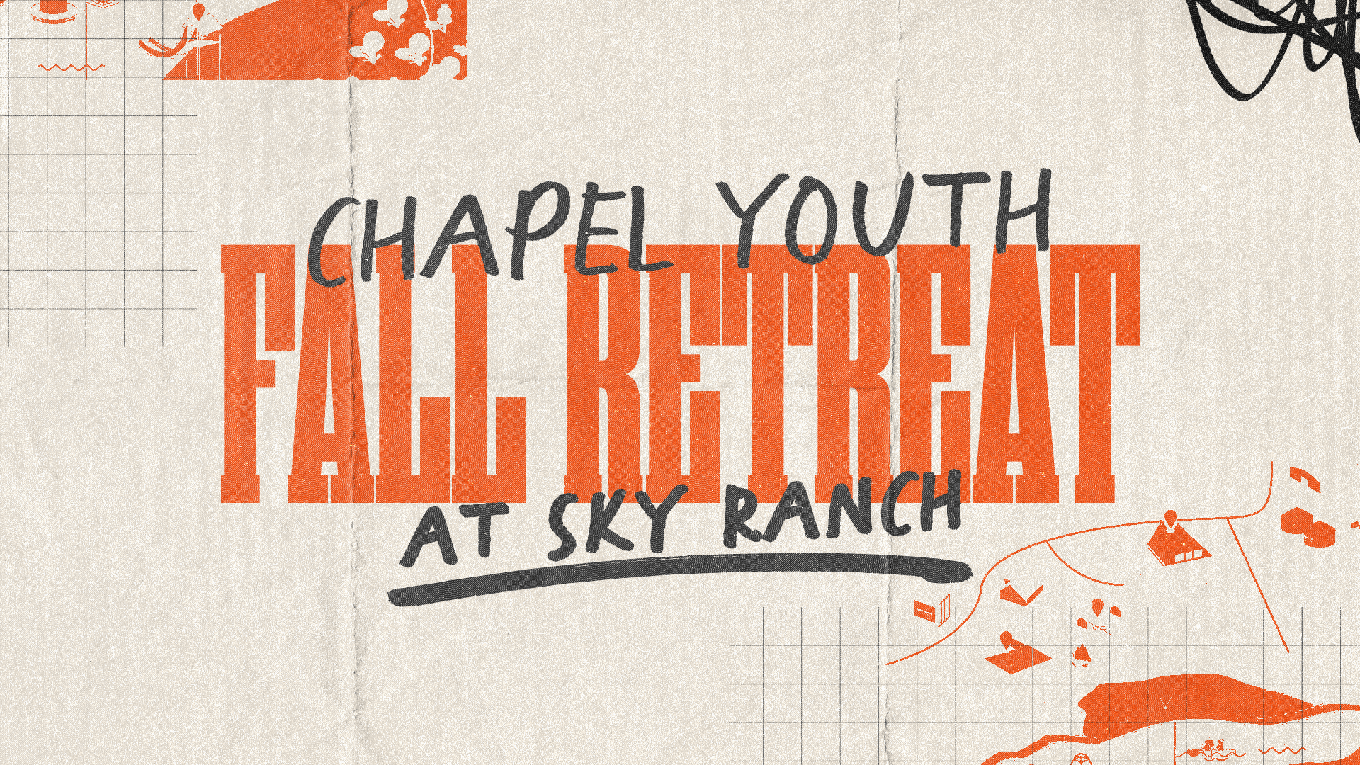 Chapel Youth Fall Retreat Event Design, church design work for Christian Chapel