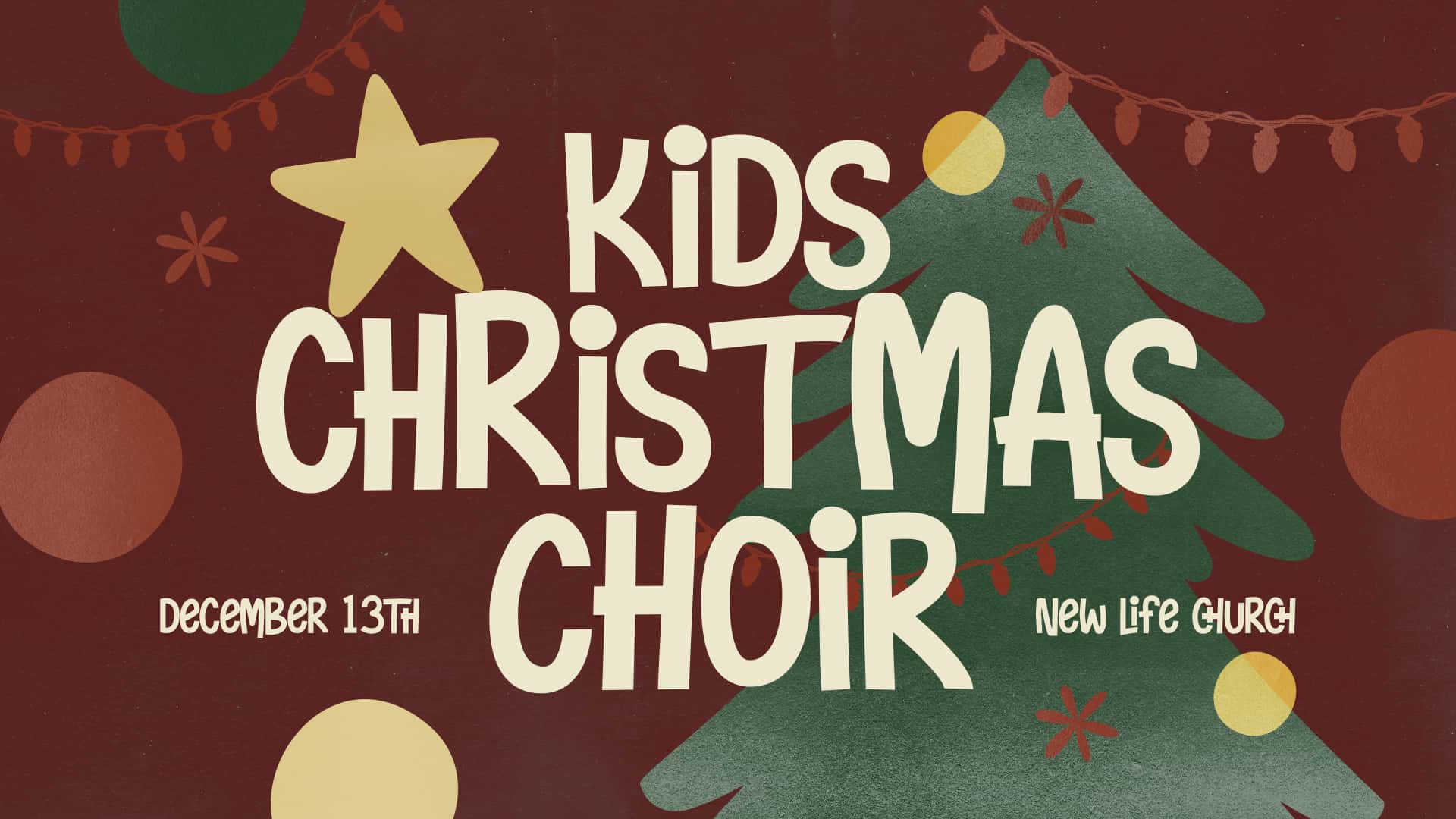 Kids Christmas Choir Christmas Design, church design work for New Life