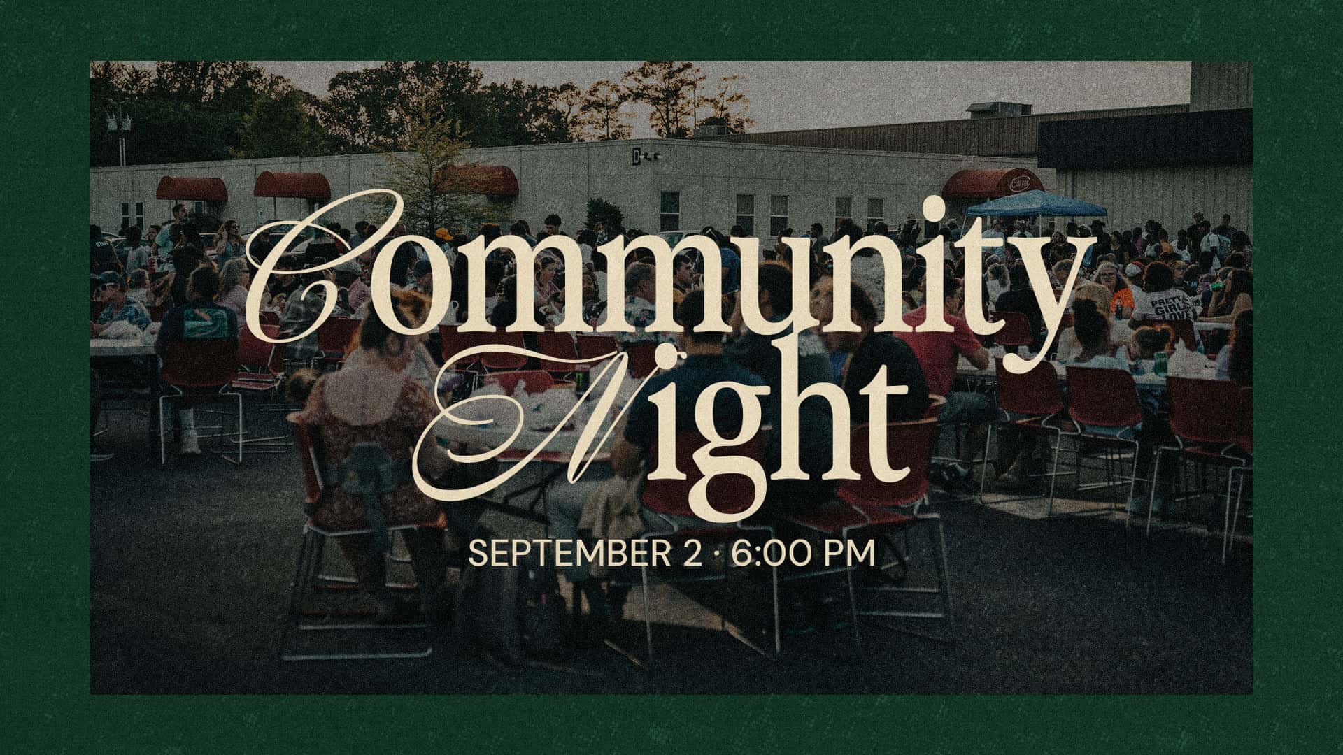 September Community Night Event Design, church design work for Covenant Love Church