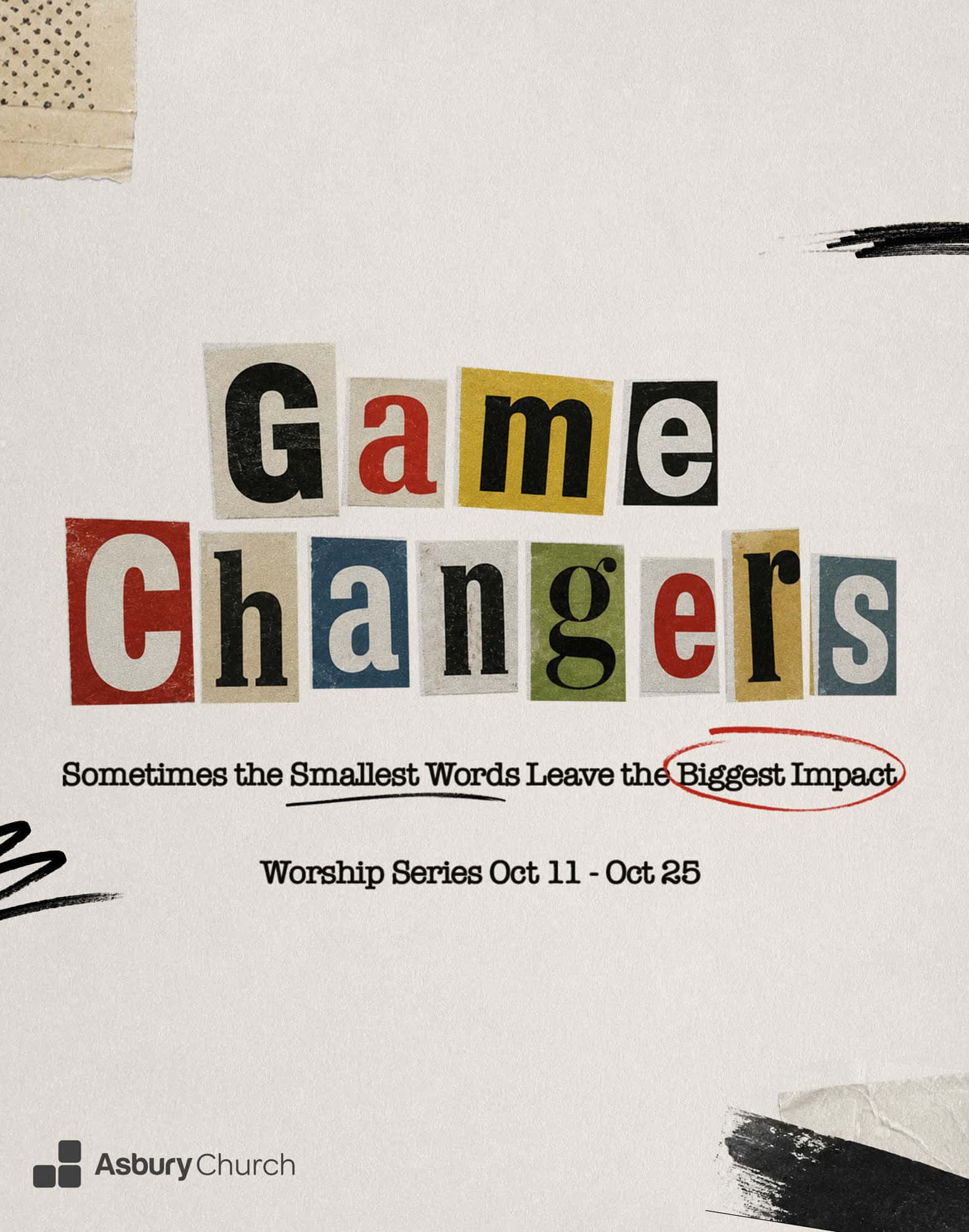 GameChangers Sermon Design, church design work for Asbury Church