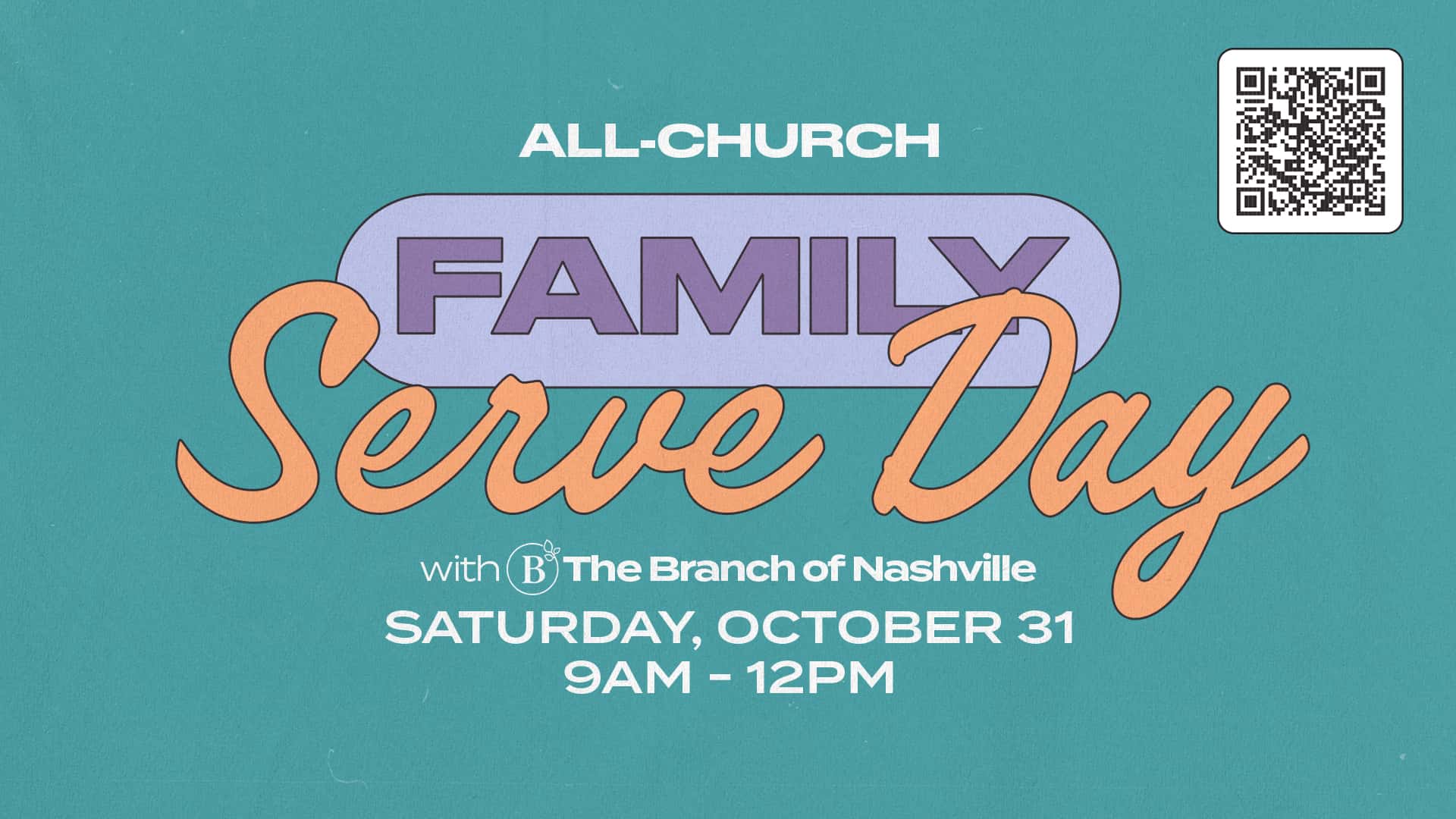 Family Serve Day Event Design, church design work for Christ Church Nashville