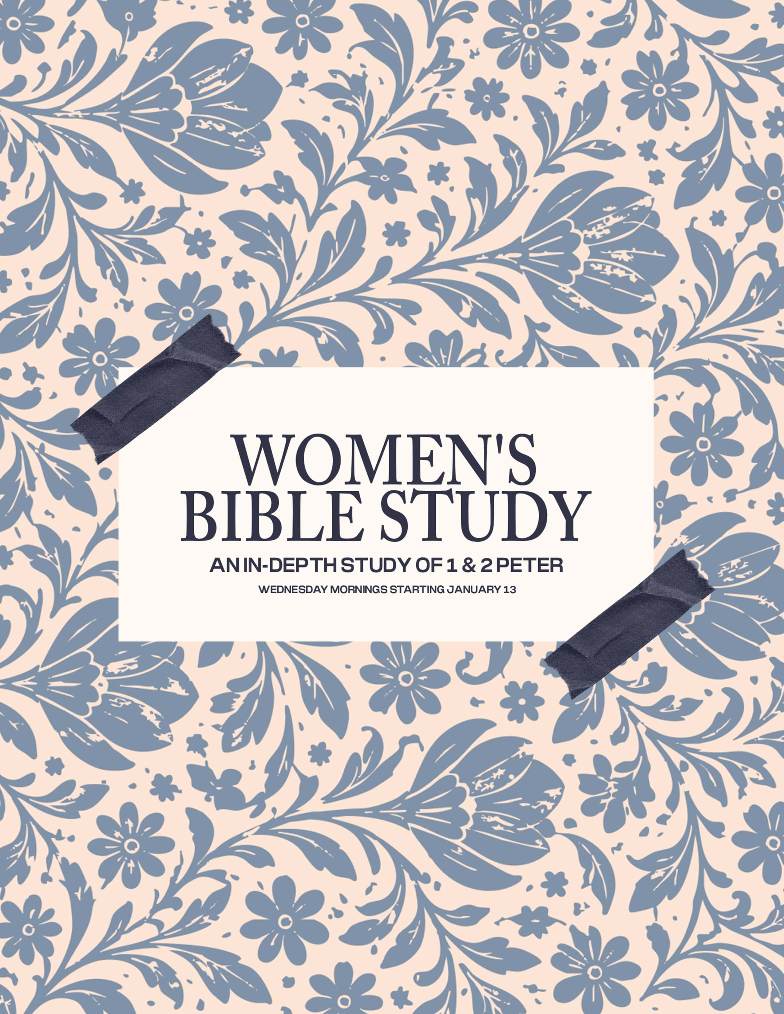 Women's Bible Study Spring 2027 Event Design, church design work for Trinity Bible Church