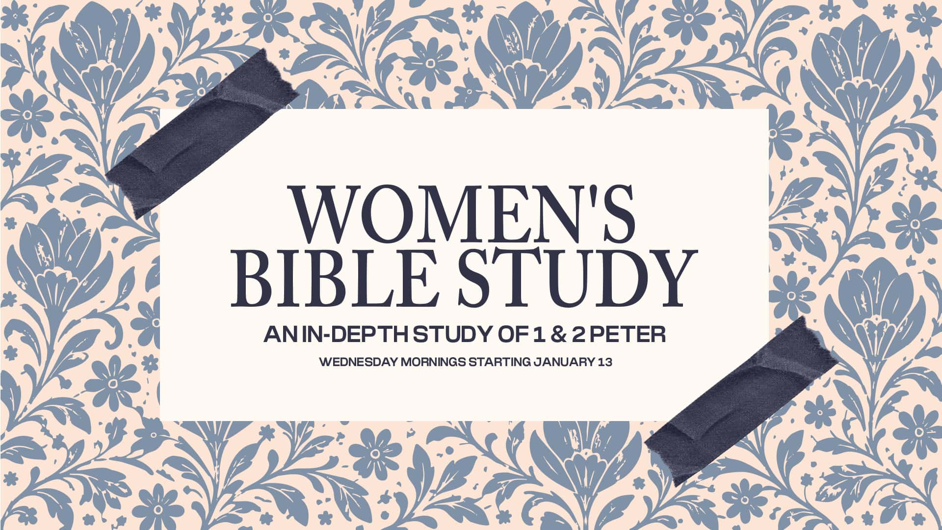 Women's Bible Study Spring 2027 Event Design, church design work for Trinity Bible Church