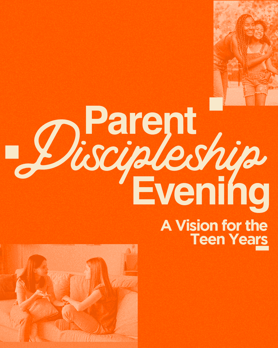 Parent Discipleship Evening: A Vision for the Teen Years Event Design, church design work for New Life Church