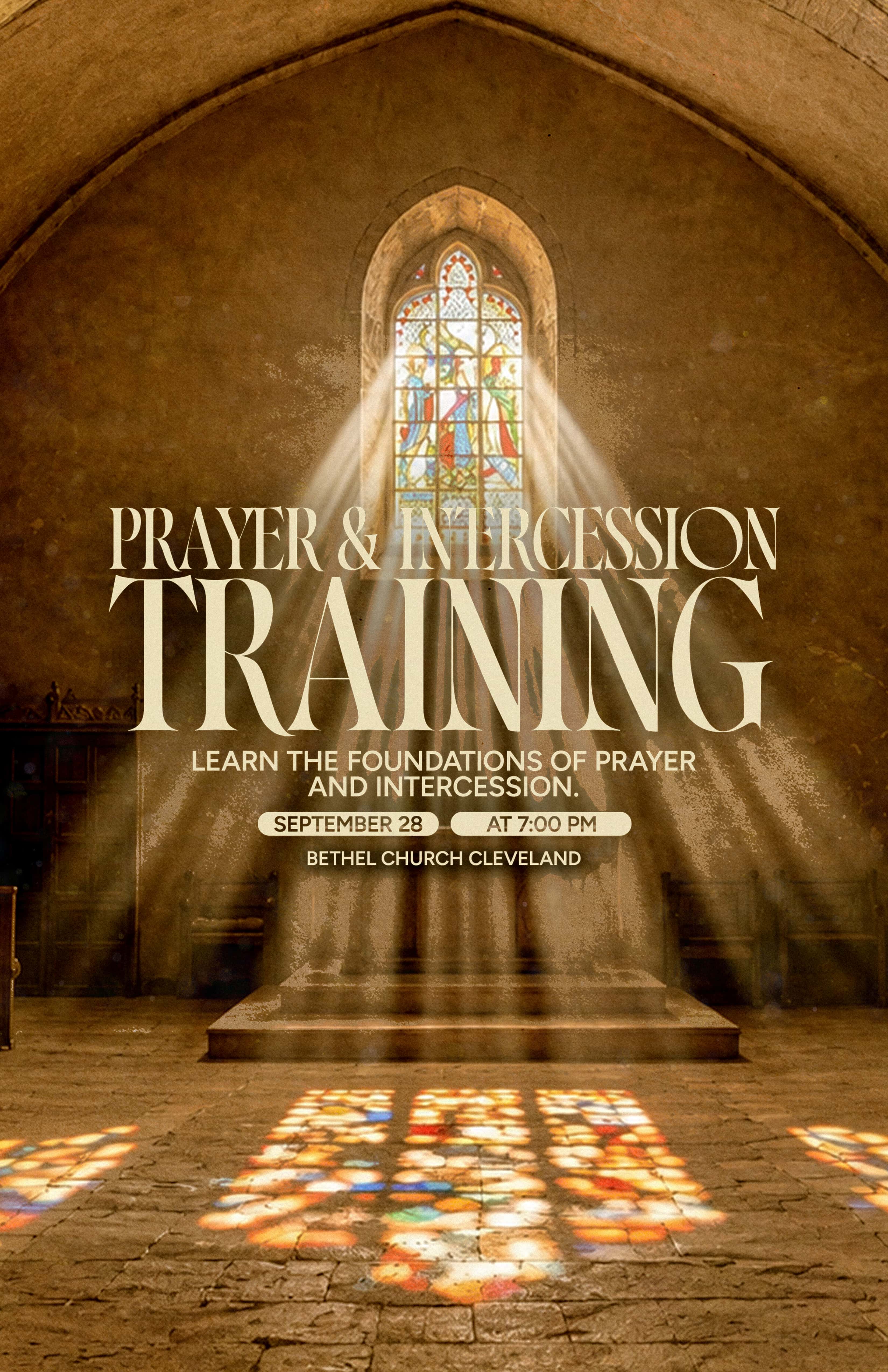 Prayer & Intercession Training 2026 Event Design, church design work for Bethel Cleveland