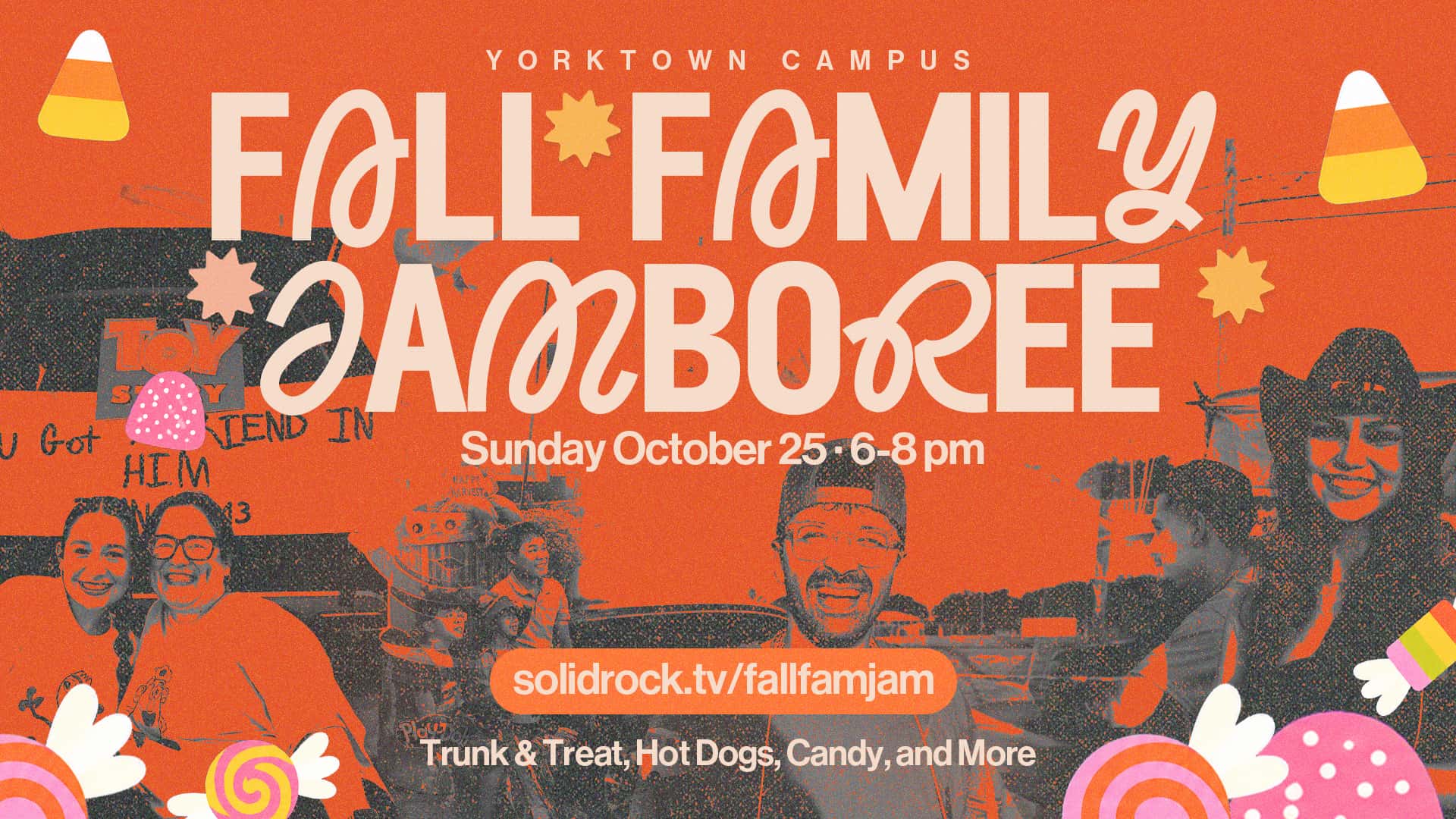 Fall Family Jamboree Event Design, church design work for Solid Rock Church