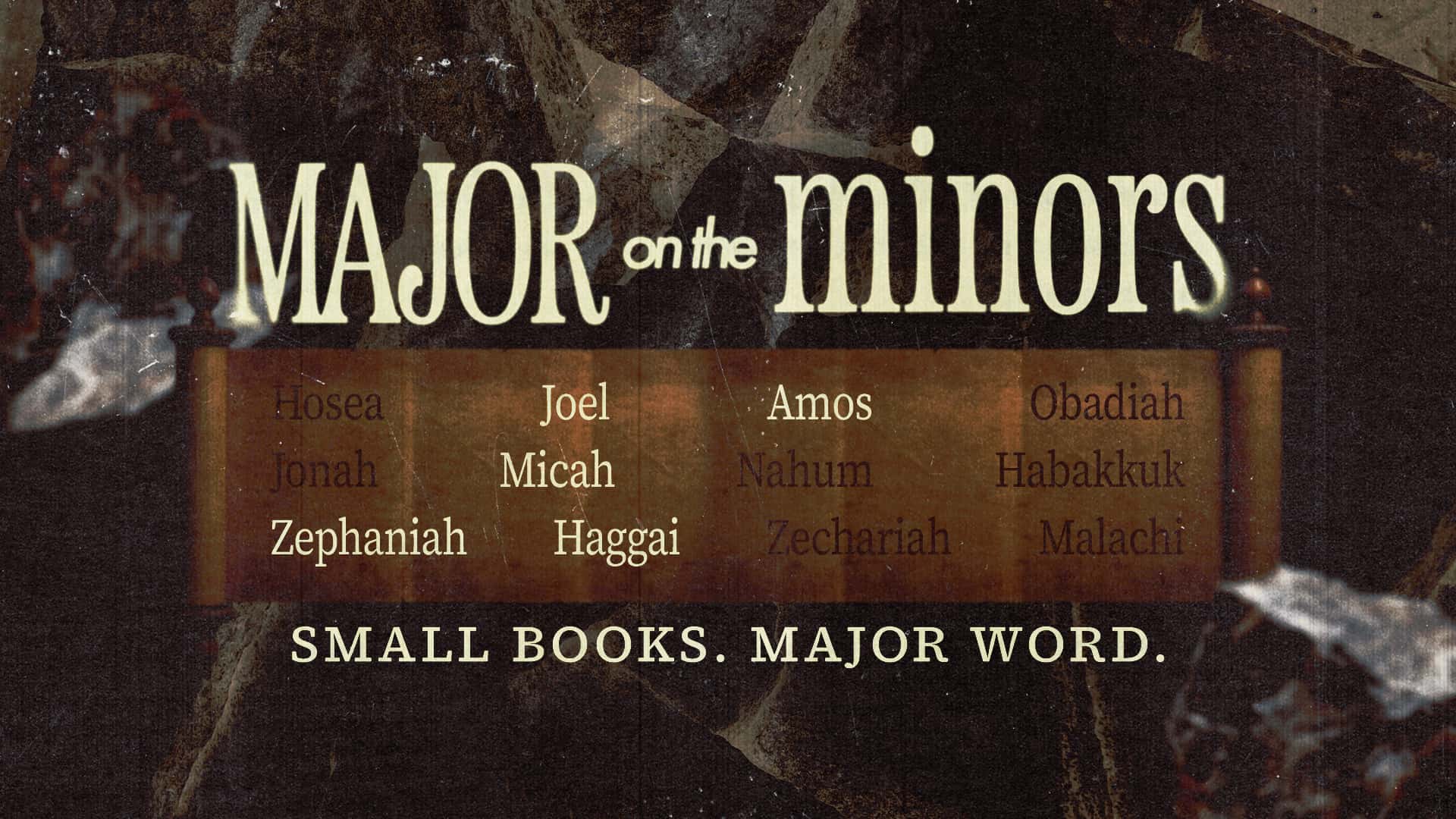 November 2026 Sermon Series Major on the Minors Sermon Design, church design work for Central Community Church