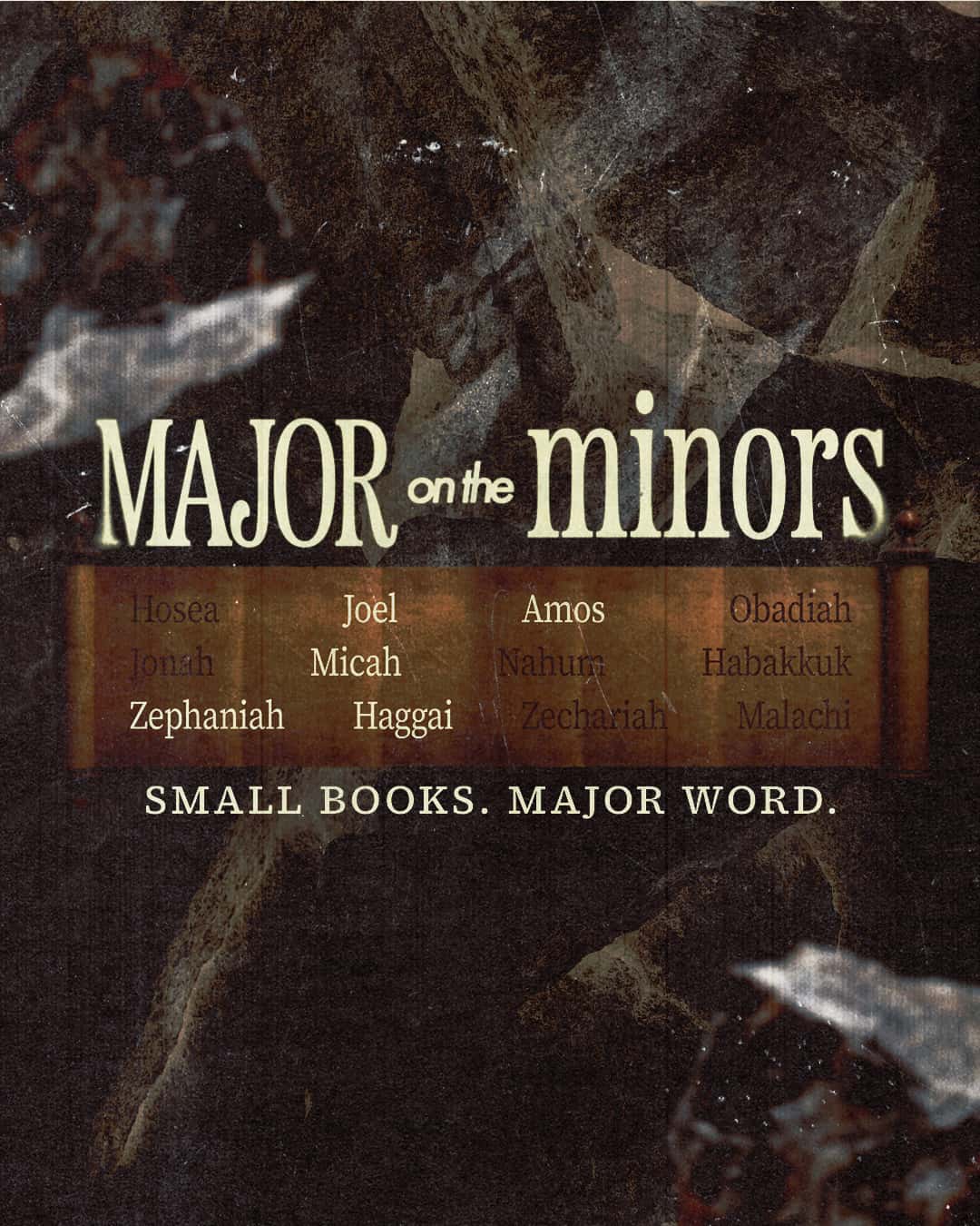 November 2026 Sermon Series Major on the Minors Sermon Design, church design work for Central Community Church