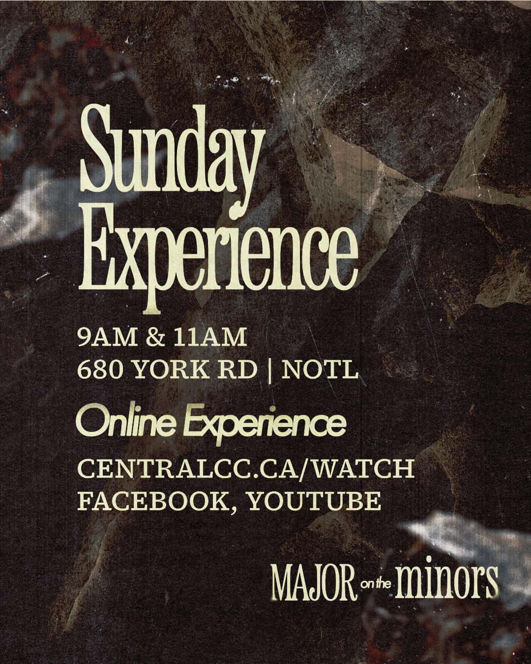 November 2026 Sermon Series Major on the Minors Sermon Design, church design work for Central Community Church