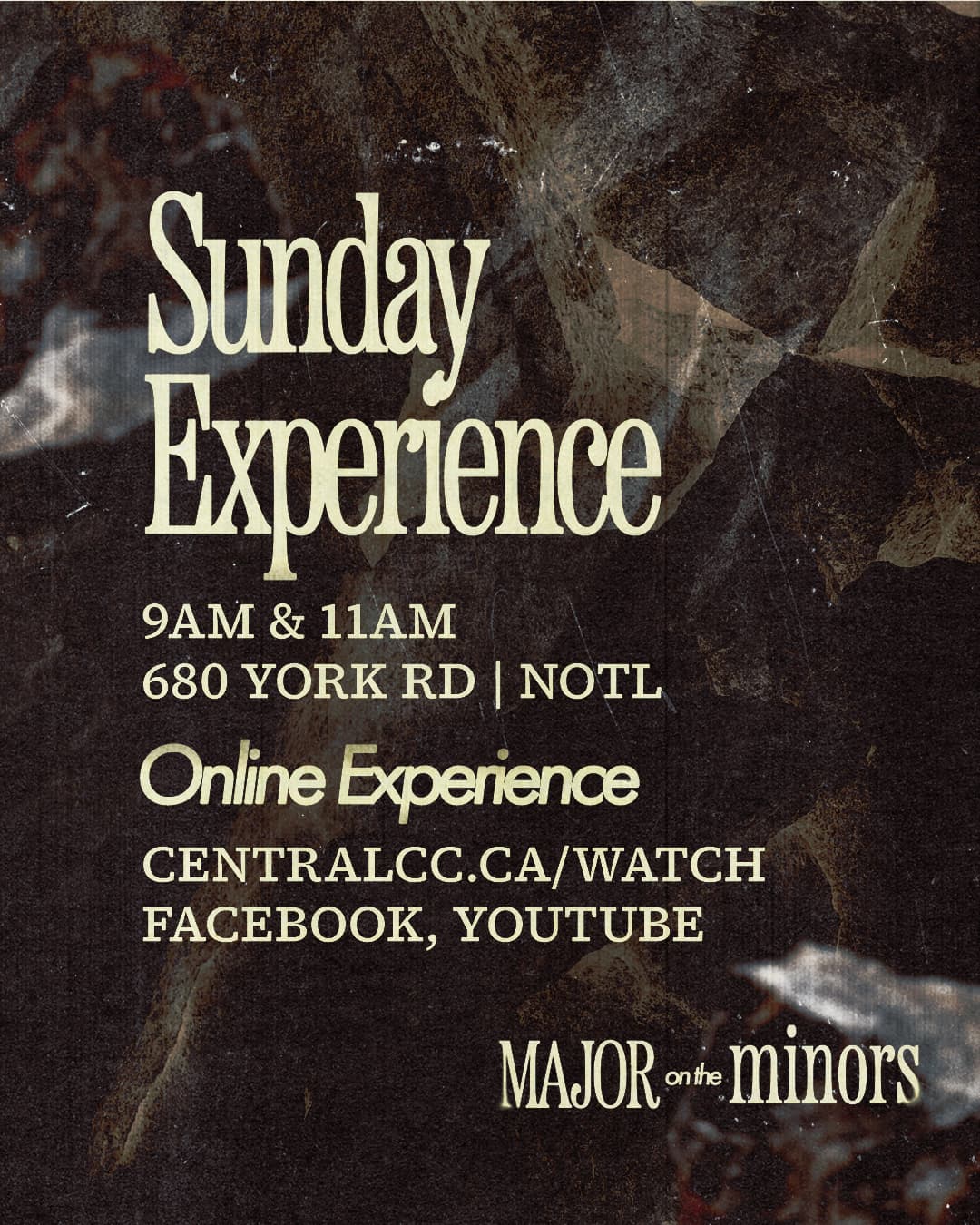 sermon and event graphics for Central Community Church