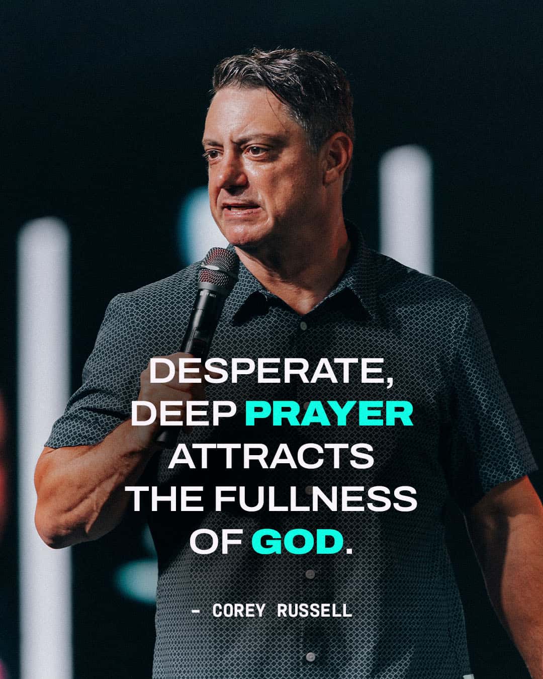 Quotes Baptism in the Holy Spirit Corey Russell Social Media Design, church design work for Hungry Generation Church