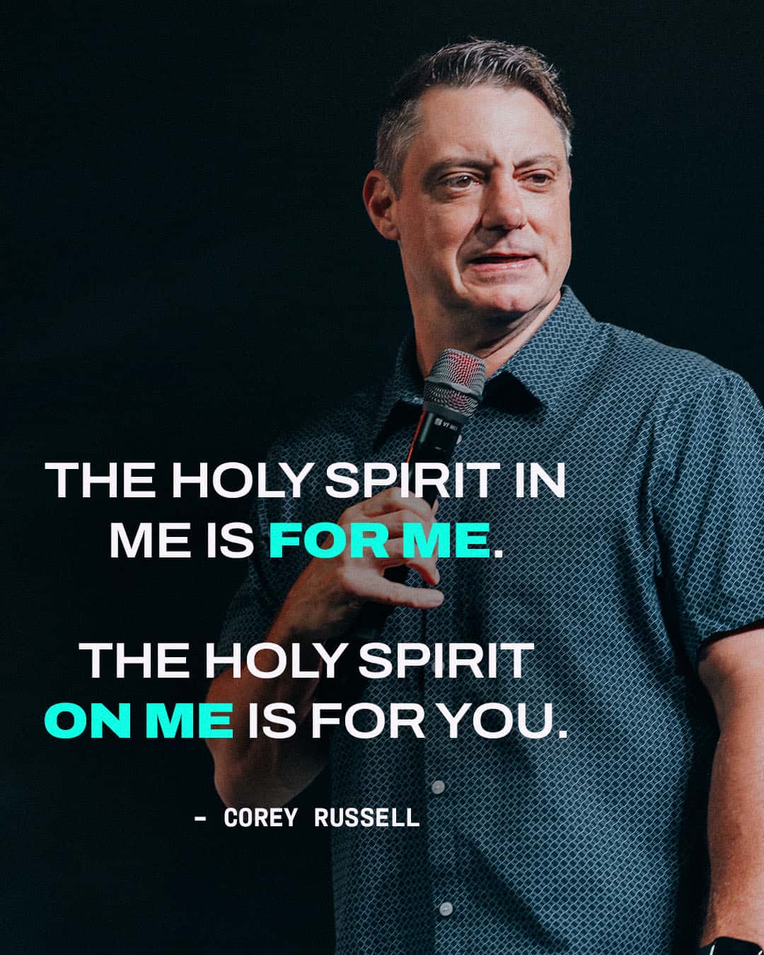 Quotes Baptism in the Holy Spirit Corey Russell Social Media Design, church design work for Hungry Generation Church