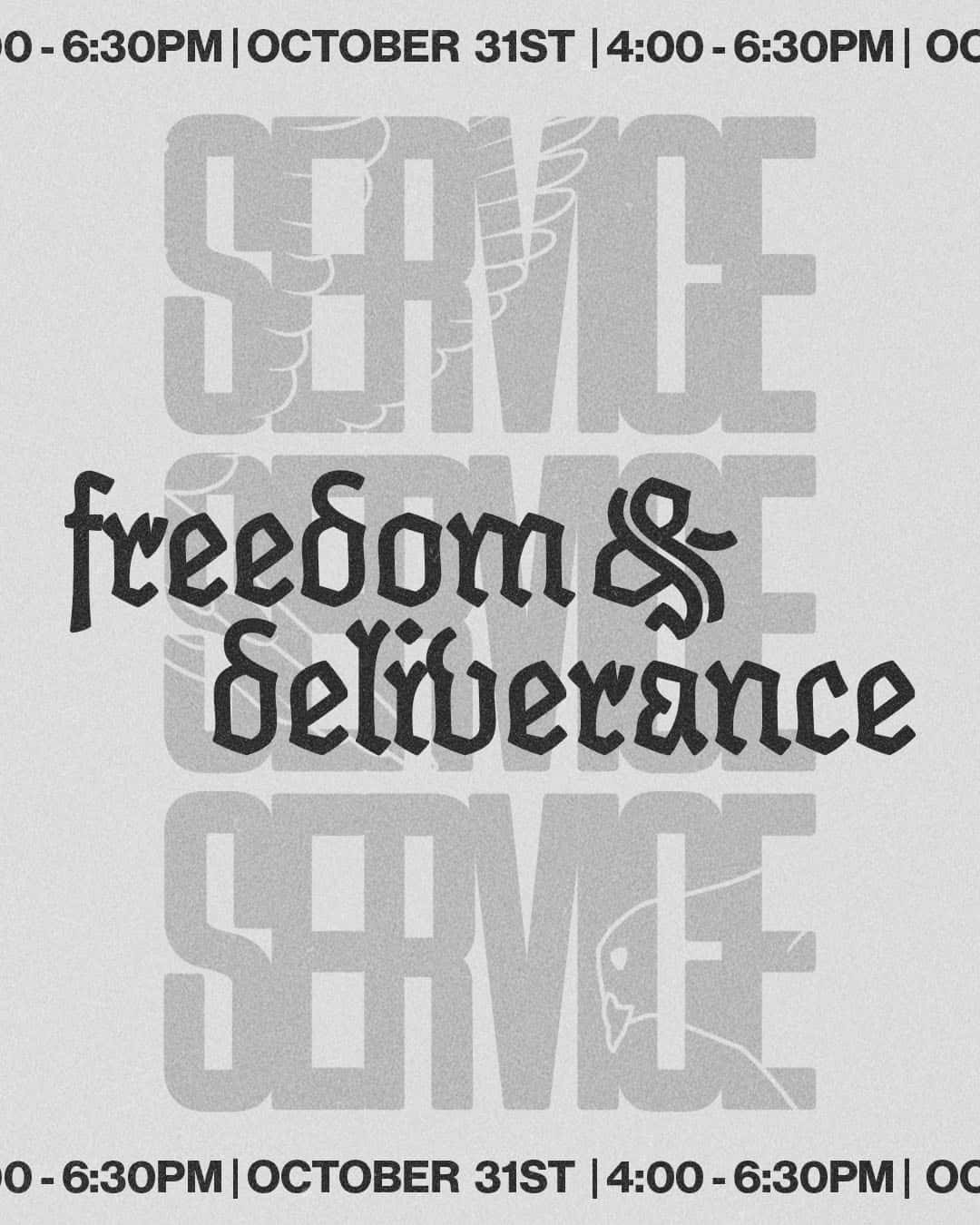 Freedom Deliverance Service Event Design, church design work for Citipointe Church Northern Colorado