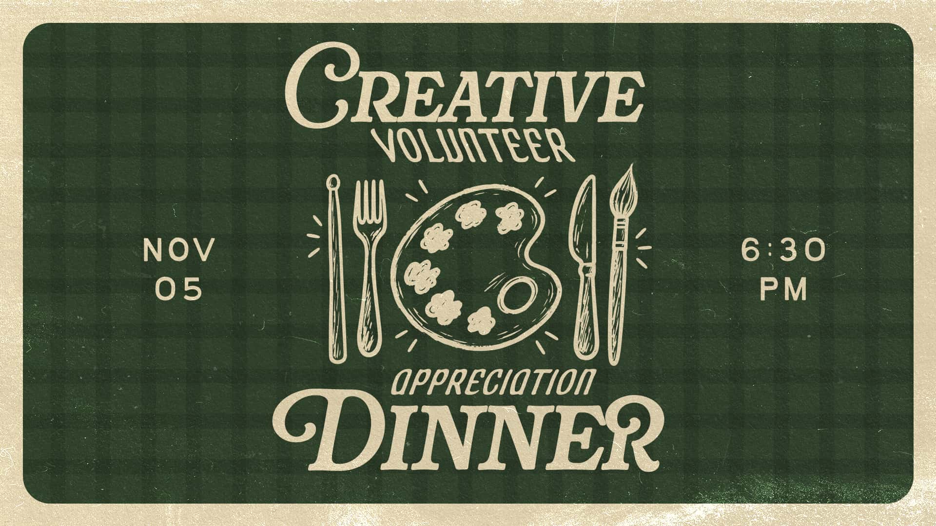 Creative Volunteer Appreciation Dinner Event Design, church design work for Citipointe Church Northern Colorado