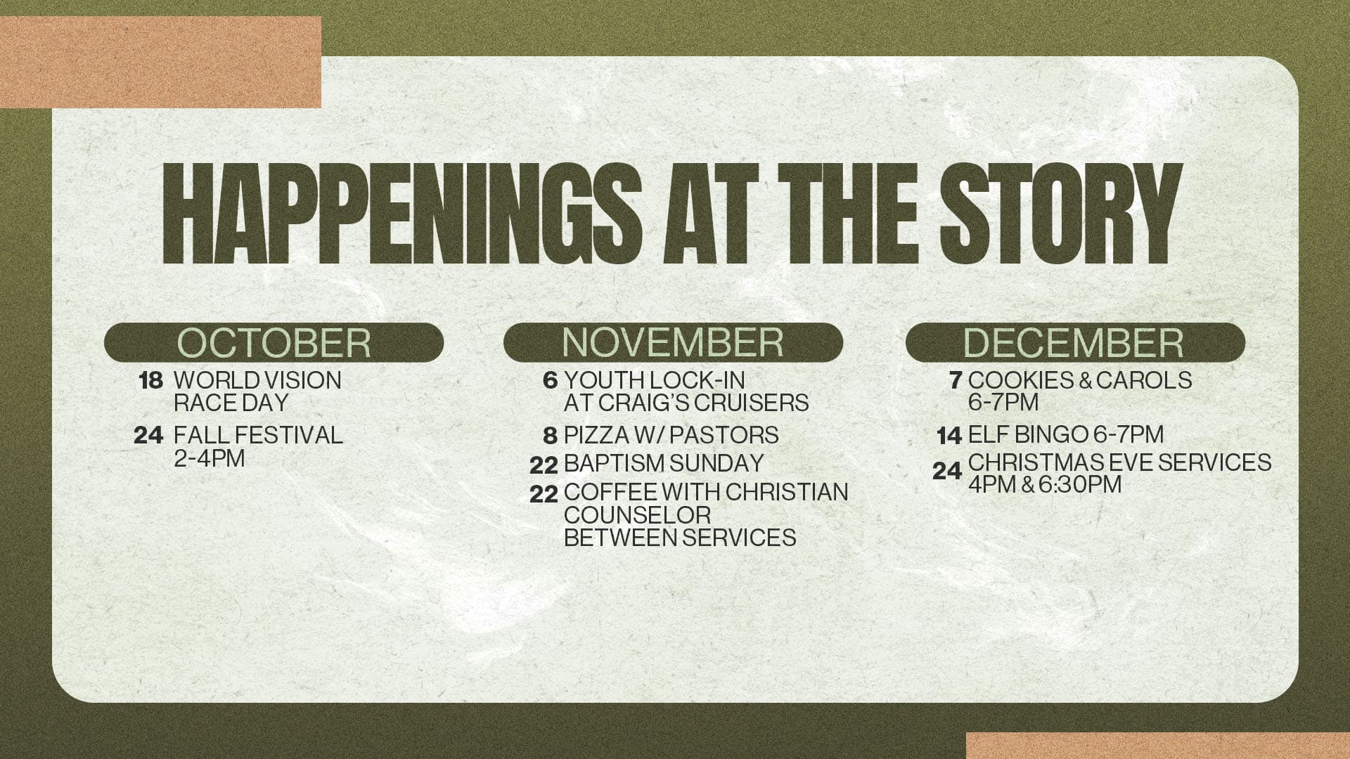 sermon and event graphics for Zero Collective